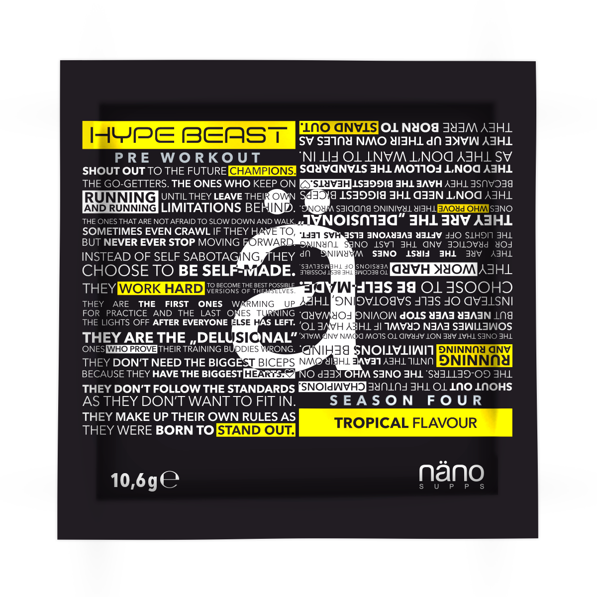 Pre-Workout, Nanosupps, Hype Beast, 10.6g