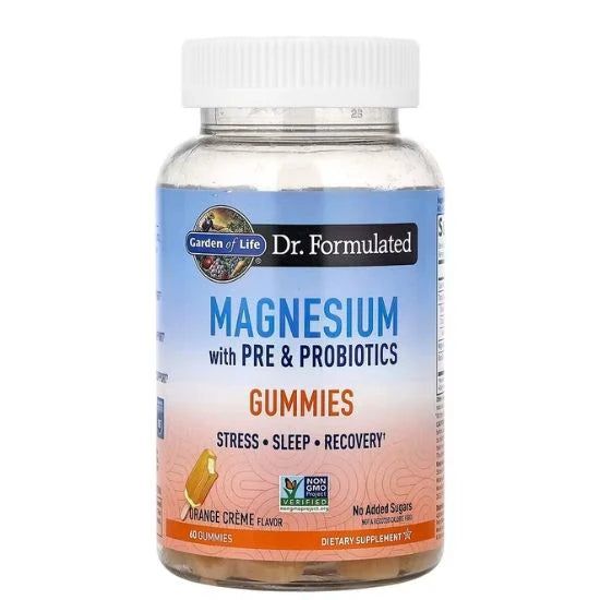 Magnesiu Prebiotice si Probiotice, Garden Of Life, Magnisium PRE & Probiotics, 60 Gummies
