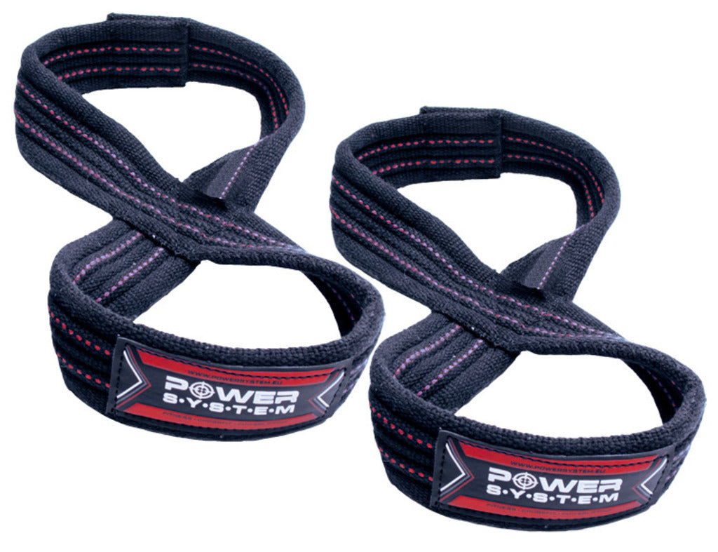Chingi, Power System, Lifting Straps Figure 8, Black/Red