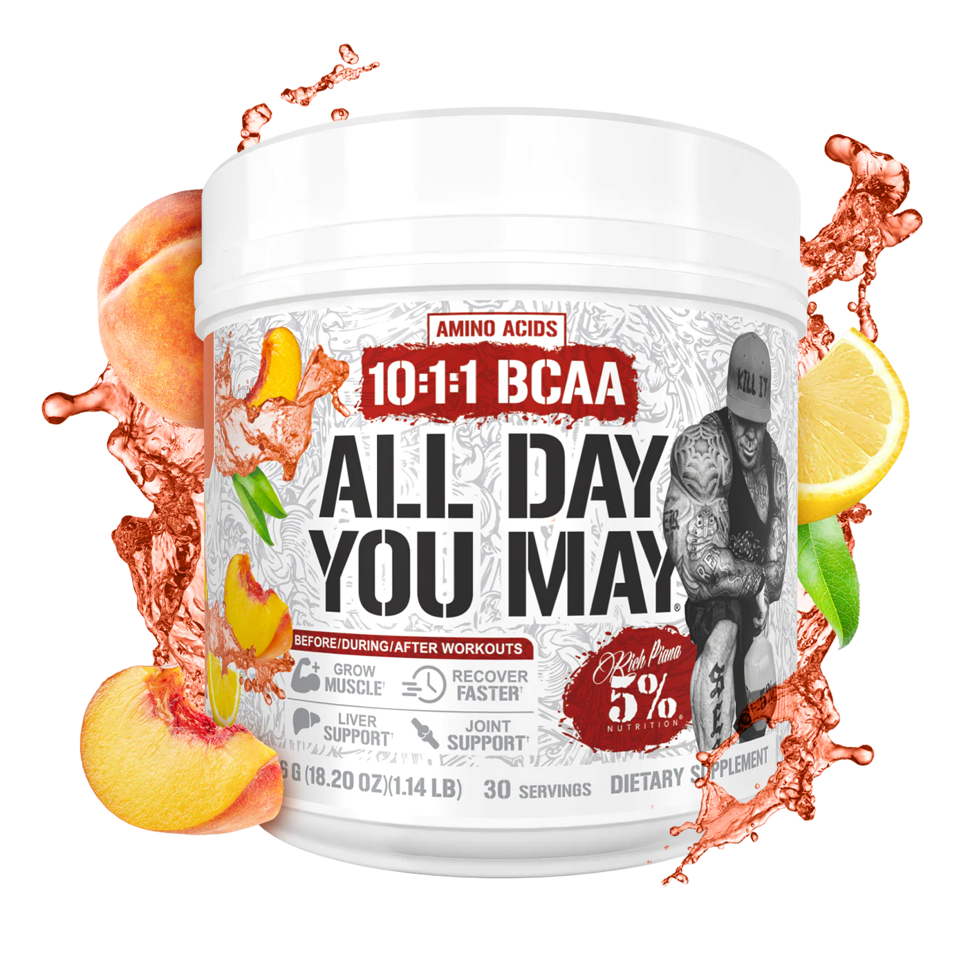 Aminoacizi Pudra, Rich Piana 5% Nutrition, All Day You May, 30 Servings
