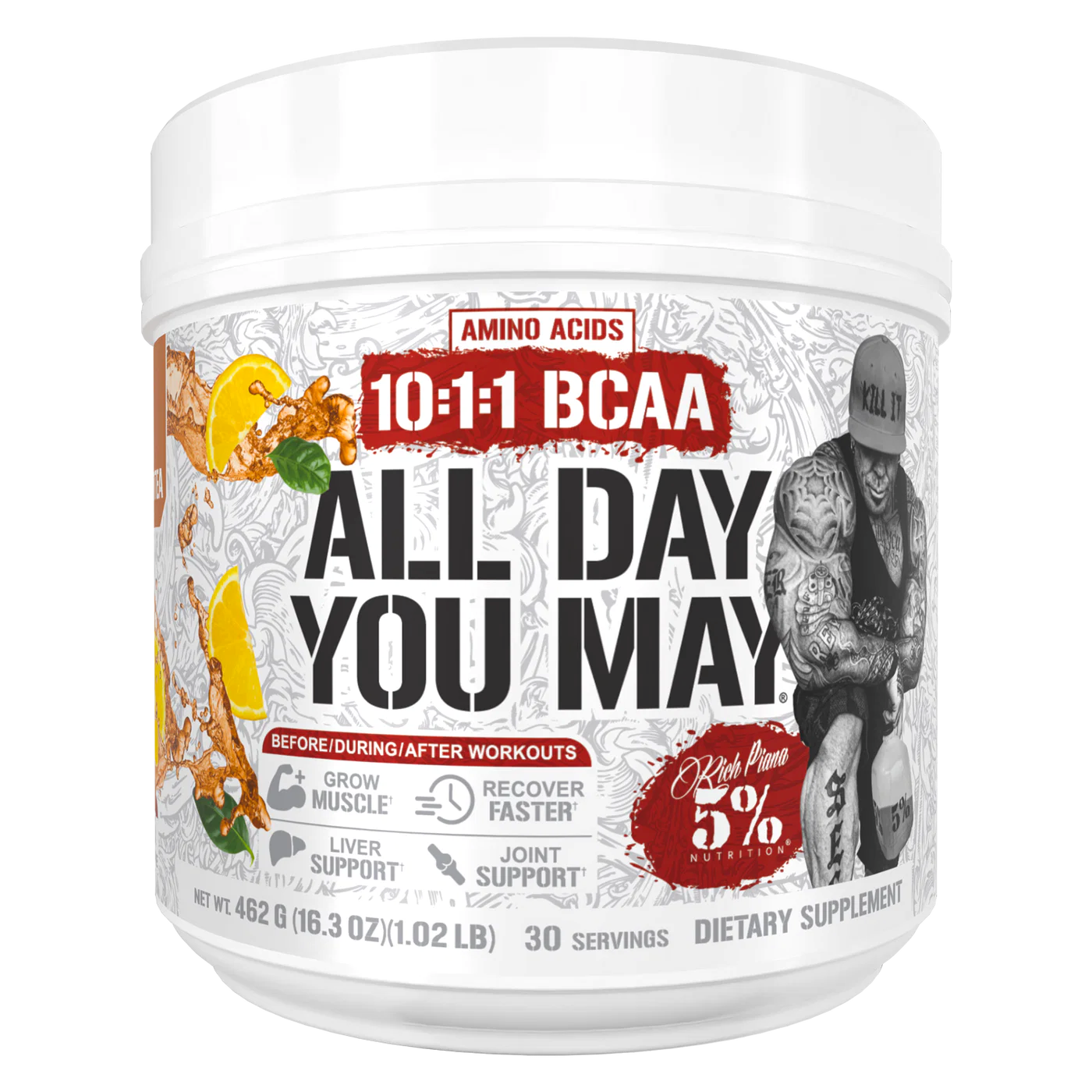 Aminoacizi Pudra, Rich Piana 5% Nutrition, All Day You May, 30 Servings
