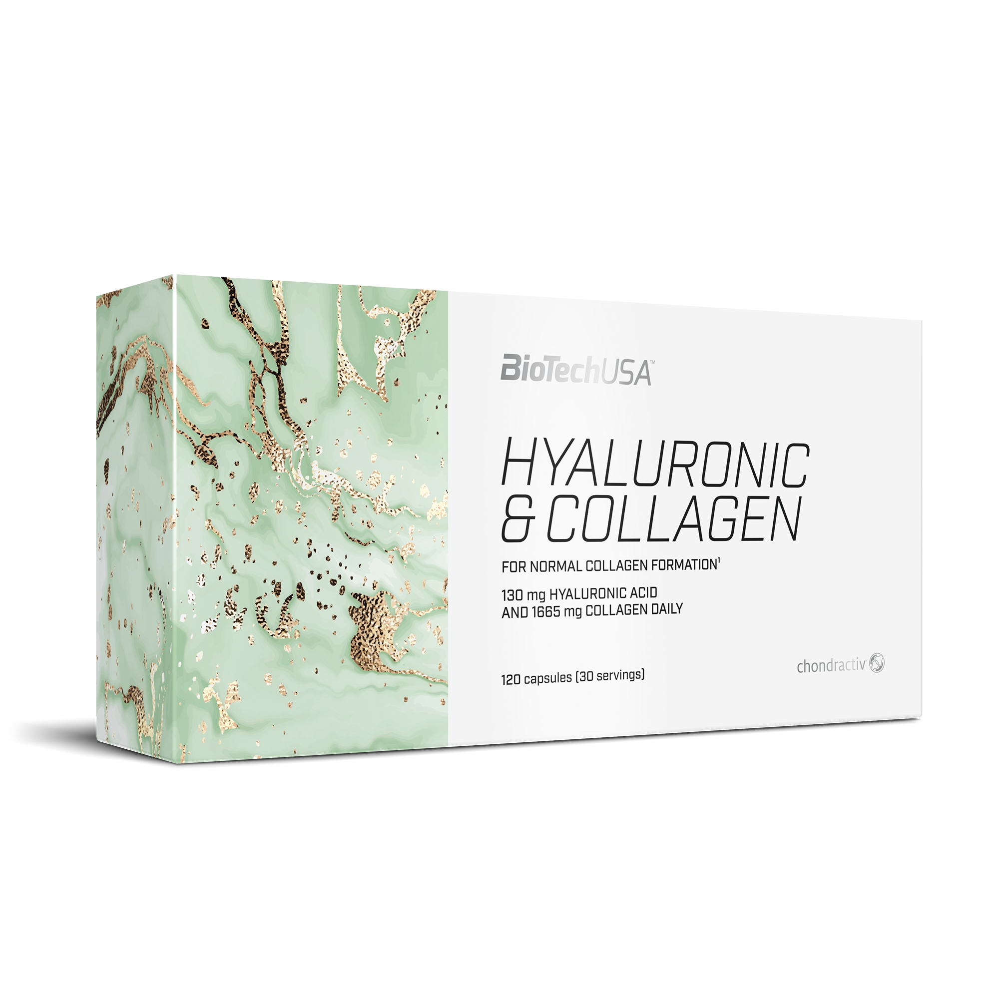Acid Hyaluronic+Colagen, BioTechUSA Hyaluronic+Collagen, 120 caps