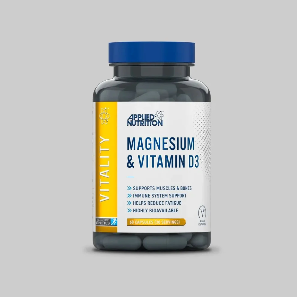 Magneziu & Vitamina D3, Applied Nutrition, Magnesium & Vitamin D3, 60 Capsule