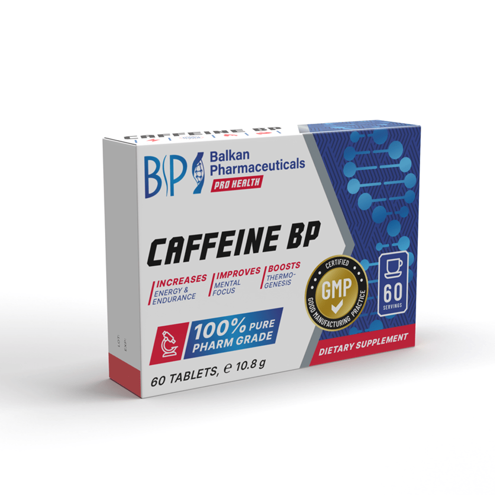 Cafeina, Balkan Pharmaceuticals, Caffeine BP, 60 Capsule