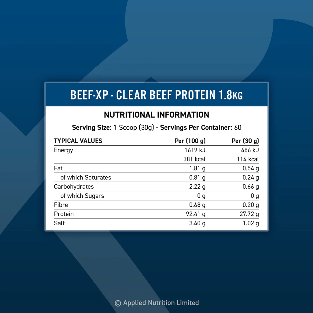 Proteina Izolata din Vita, Applied Nutrition, Beef-XP, Clear Beef Protein, 1.8Kg