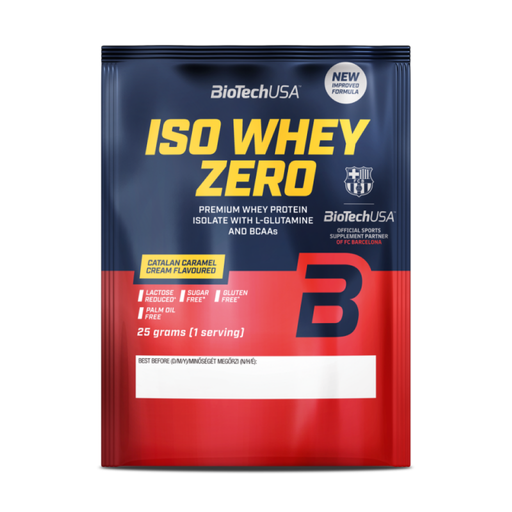 Proteină din Zer Izolat, Conținut Scăzut de Lactoză, BioTechUSA, Iso Whey Zero, Lactose Reduced, 25g