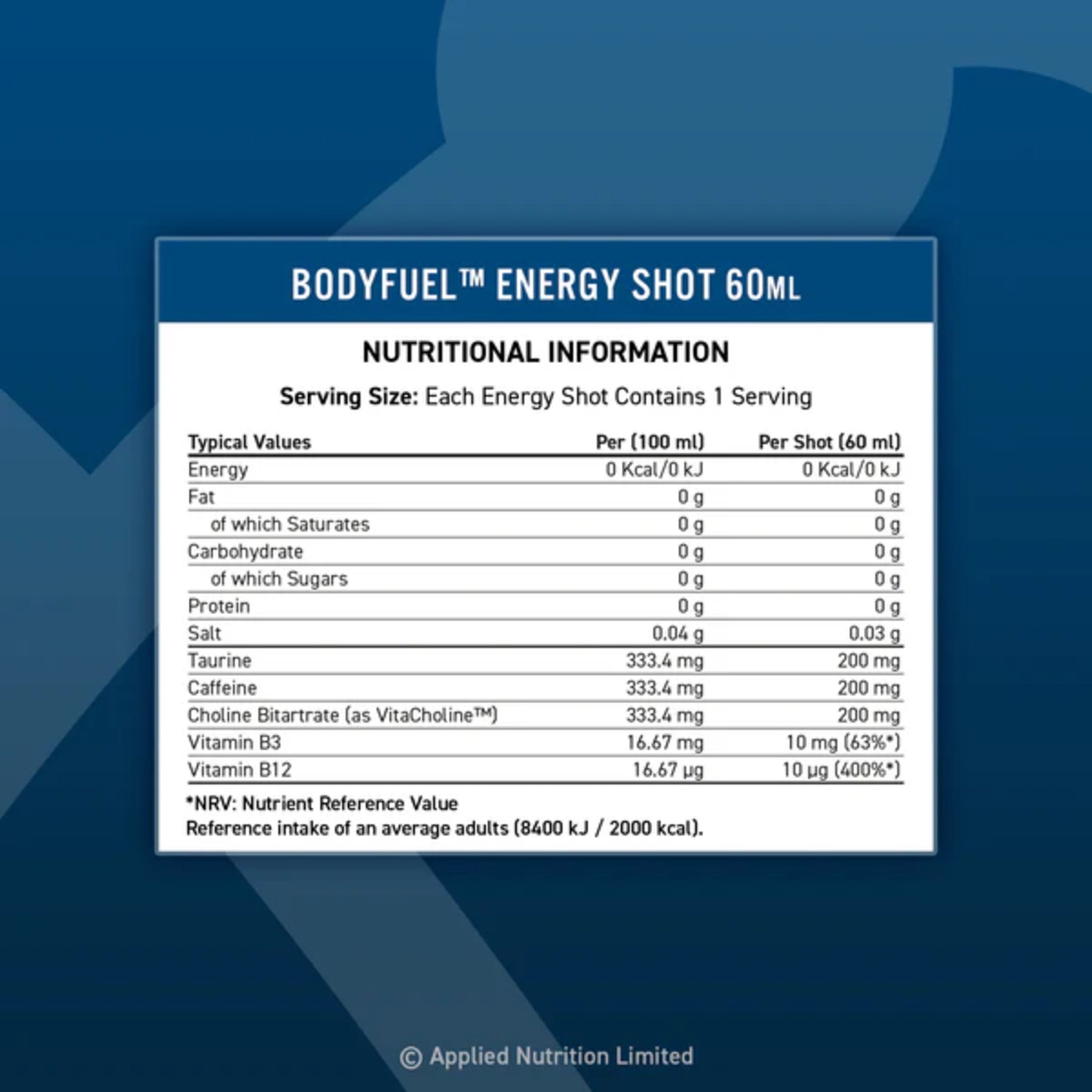 Shot Energizant, Applied Nutrition, Body Fuel, 60ml