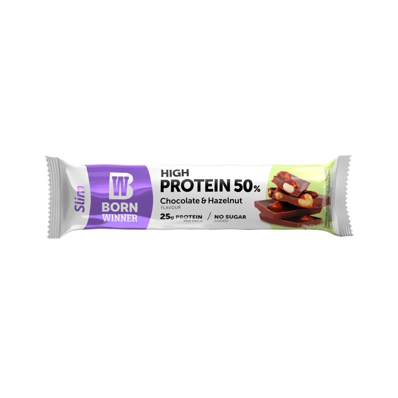 Baton Proteic, Born Winner, High Protein 50%, 50g, Chocolate & Hazelnut