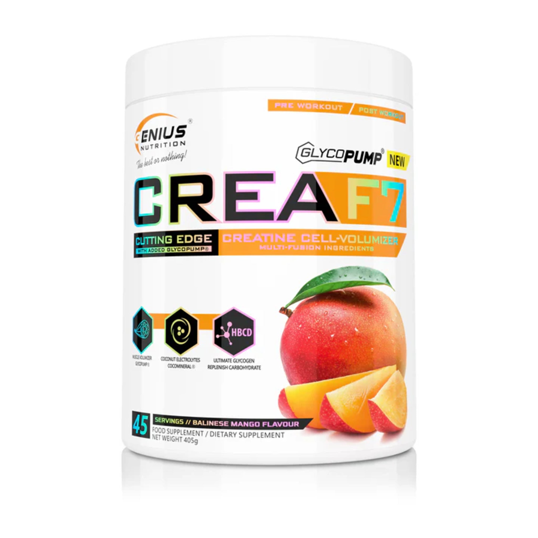 Creatina Pudra, Genius Nutrition, CreaF7, 405g
