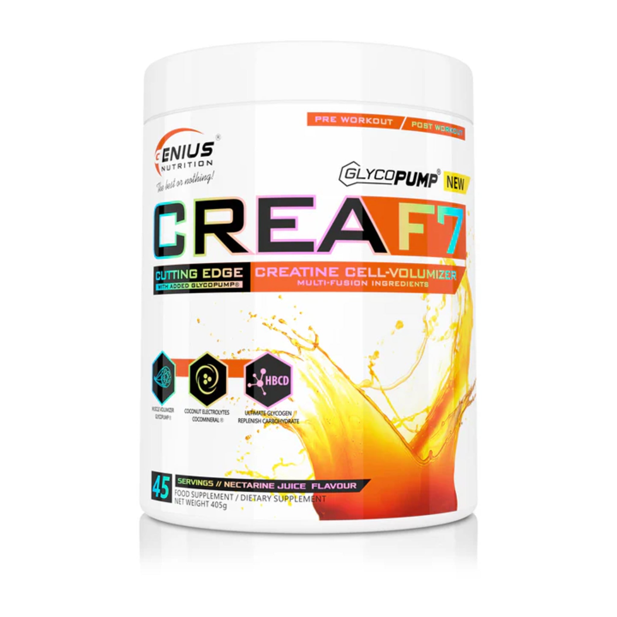 Creatina Pudra, Genius Nutrition, CreaF7, 405g