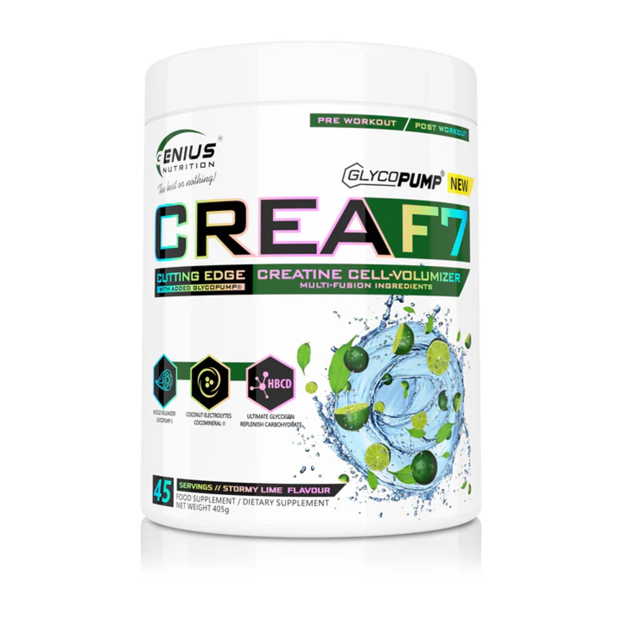 Creatina Pudra, Genius Nutrition, CreaF7, 405g