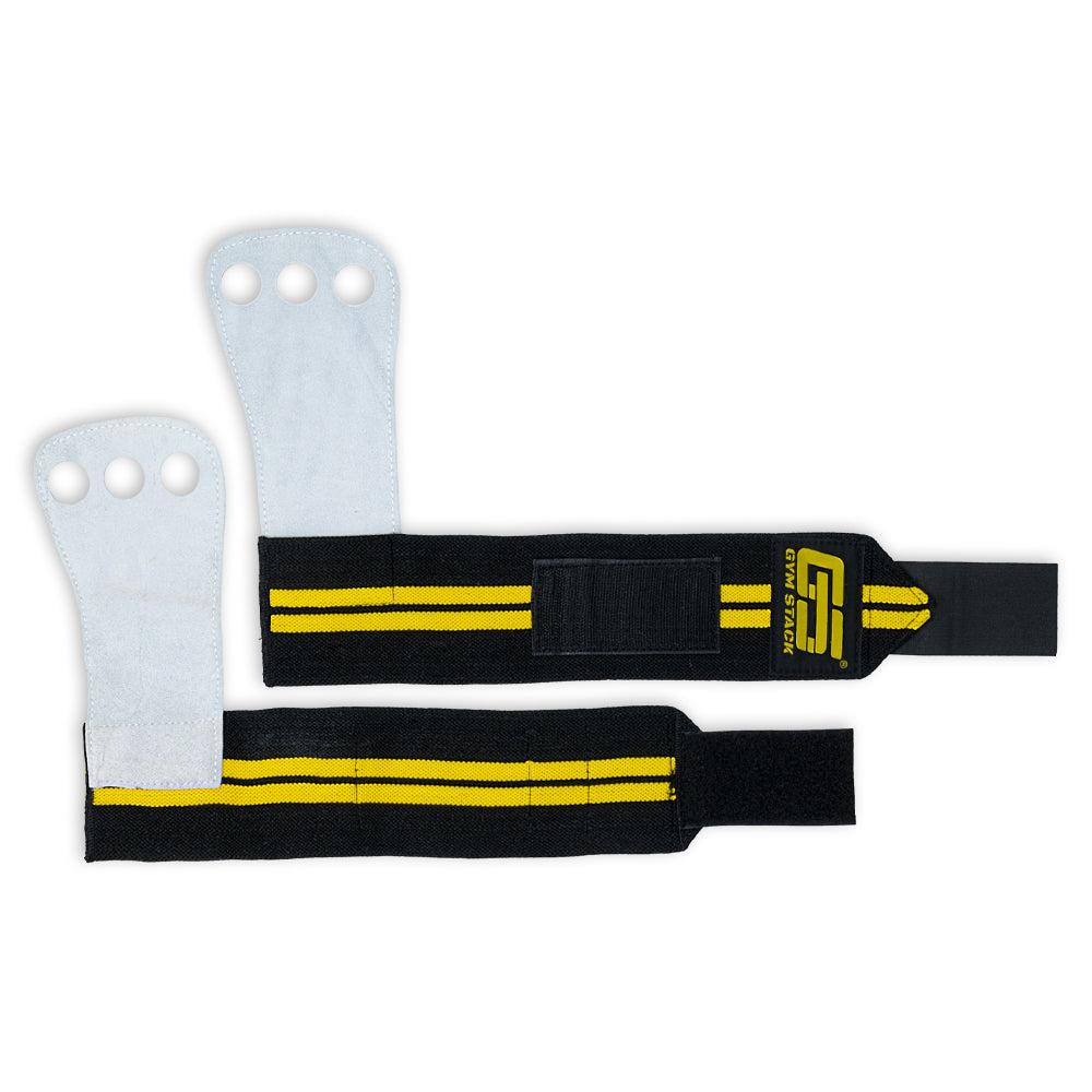 Palmare cu Protecție, Gym Stack, Grip Pad, Elastic Leather