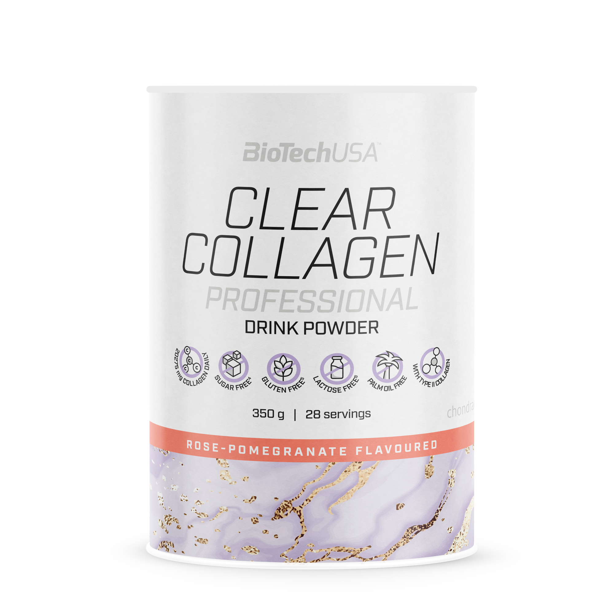 Colagen Pudra, BioTechUSA, Clear Collagen Professional, 350g, Rose Pomegranate