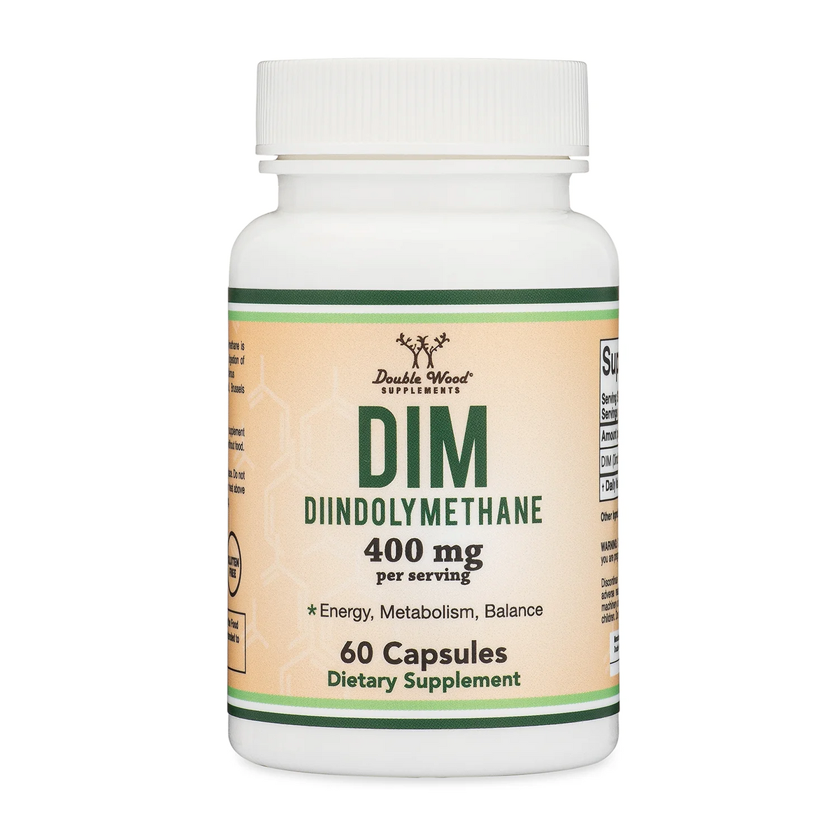 Diindolimetan, Double Wood Supplements, DIM, Diindolymethane, 60 Capsule