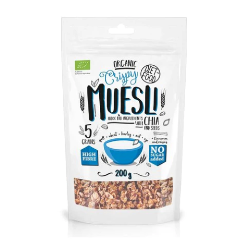 Muesli, Diet-Food, Organic Crispy Muesli, 200g