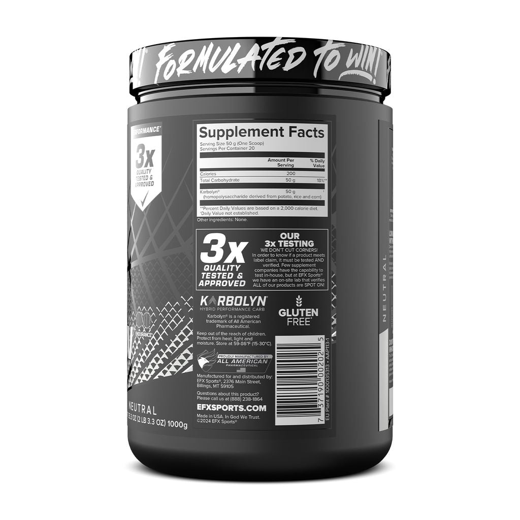 Carbohidrati cu Eliberare Rapida, EFX Sports, Karbolyn Fuel, 1000g