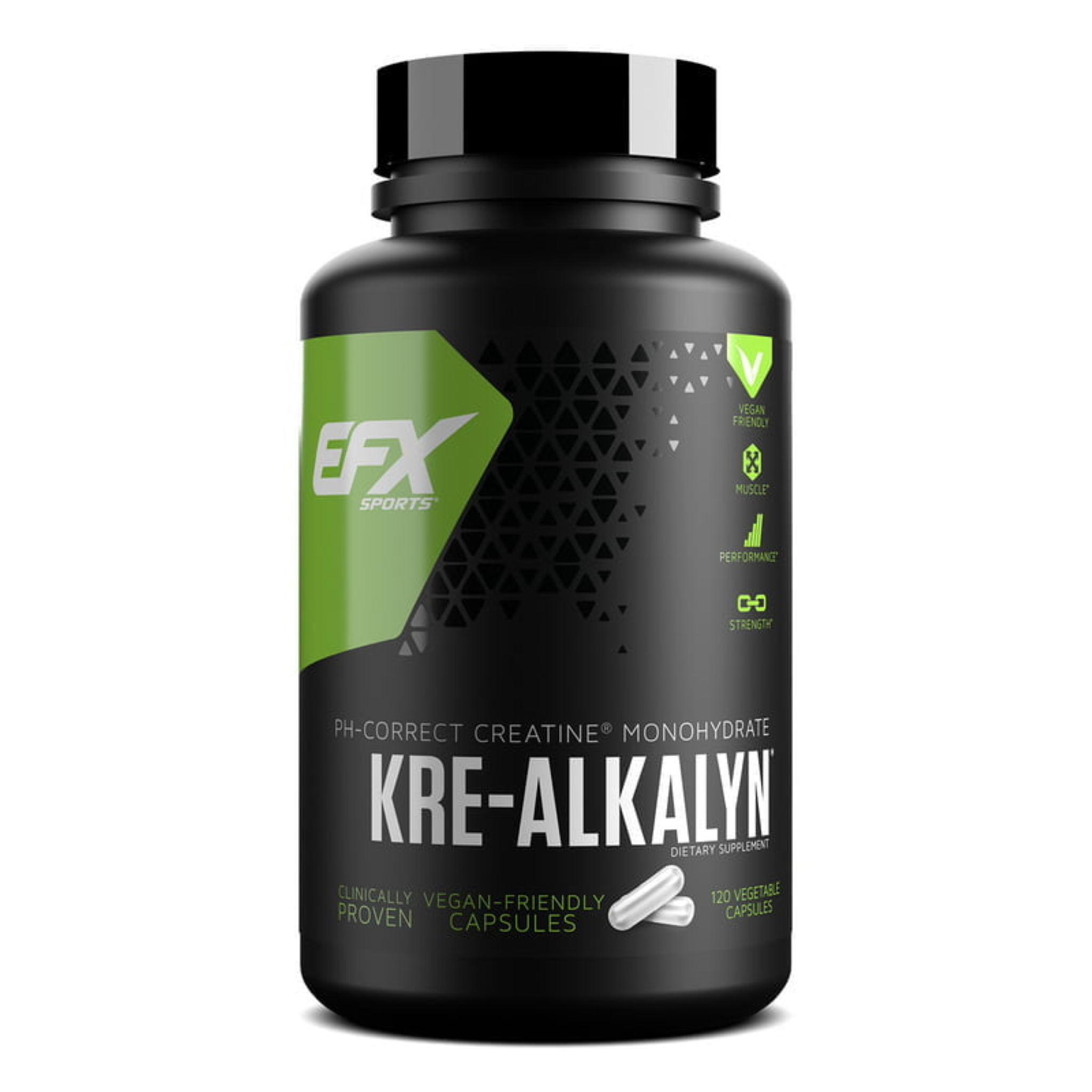 Creatina Kre-Alkalyn, EFX Sports, Kre-Alkalyn, 120 Capsule Vegetale
