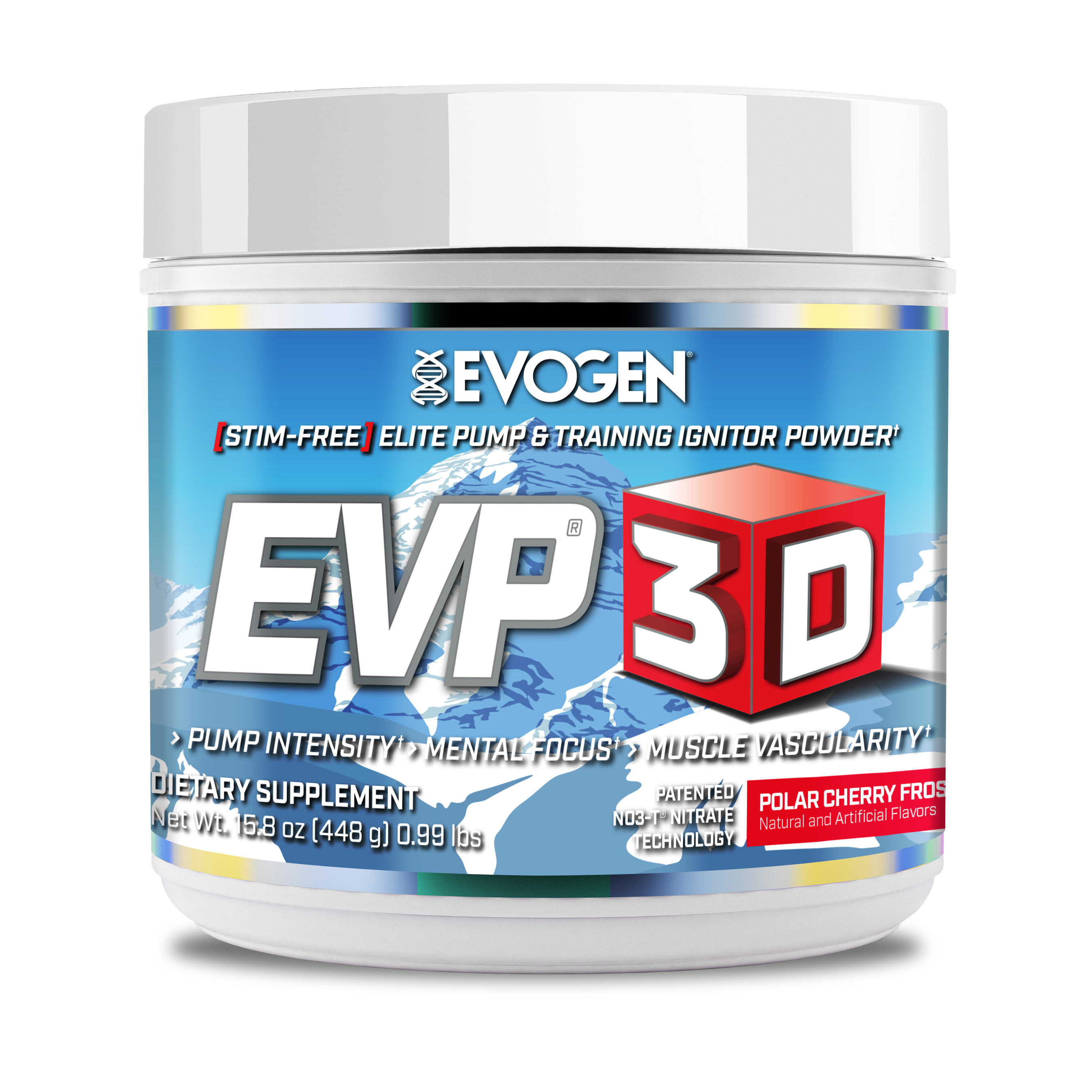 Pre-Workout fara Cafeina, Evogen, EVP 3D, 20/40 serviri