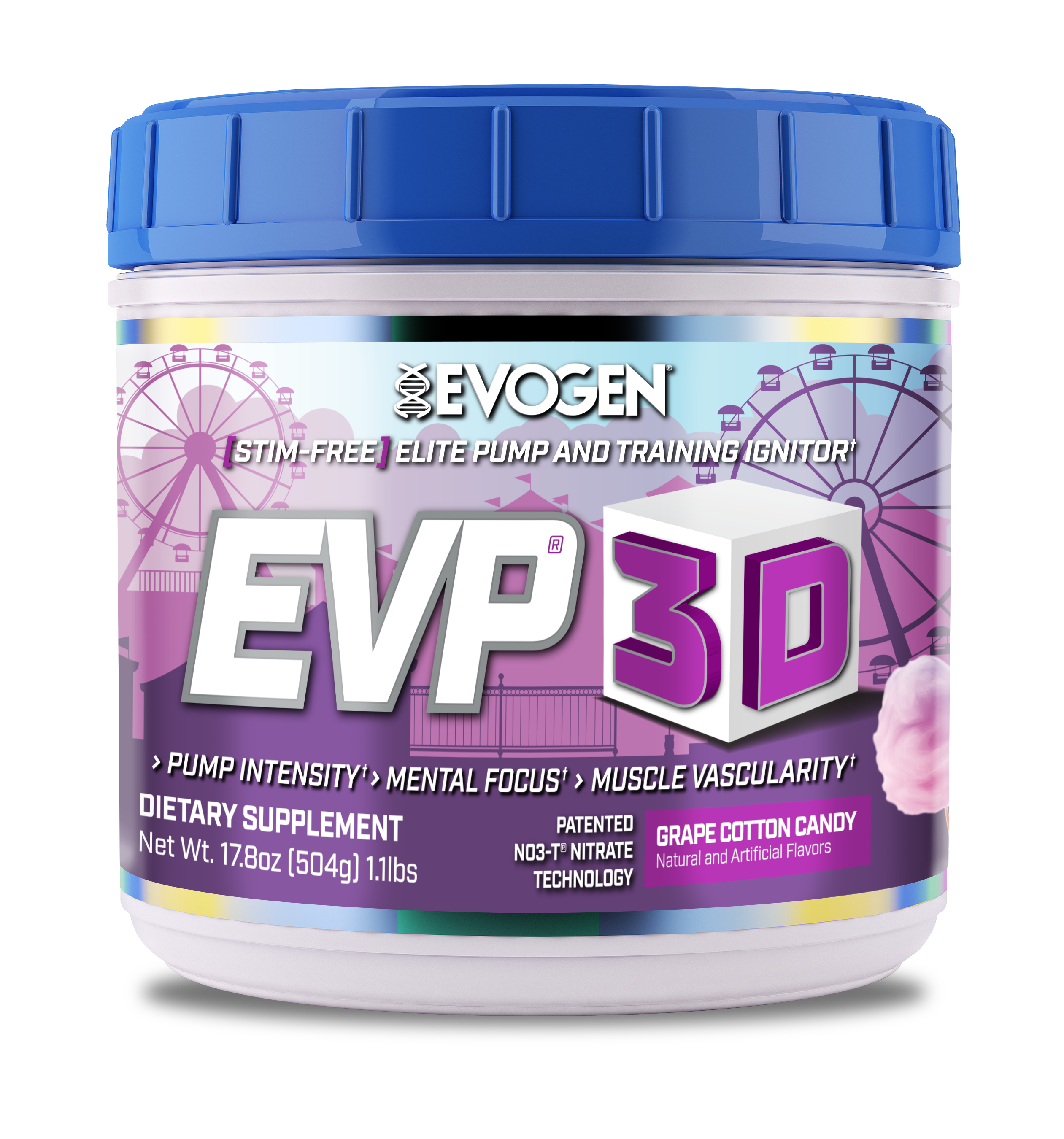 Pre-Workout fara Cafeina, Evogen, EVP 3D, 20/40 serviri