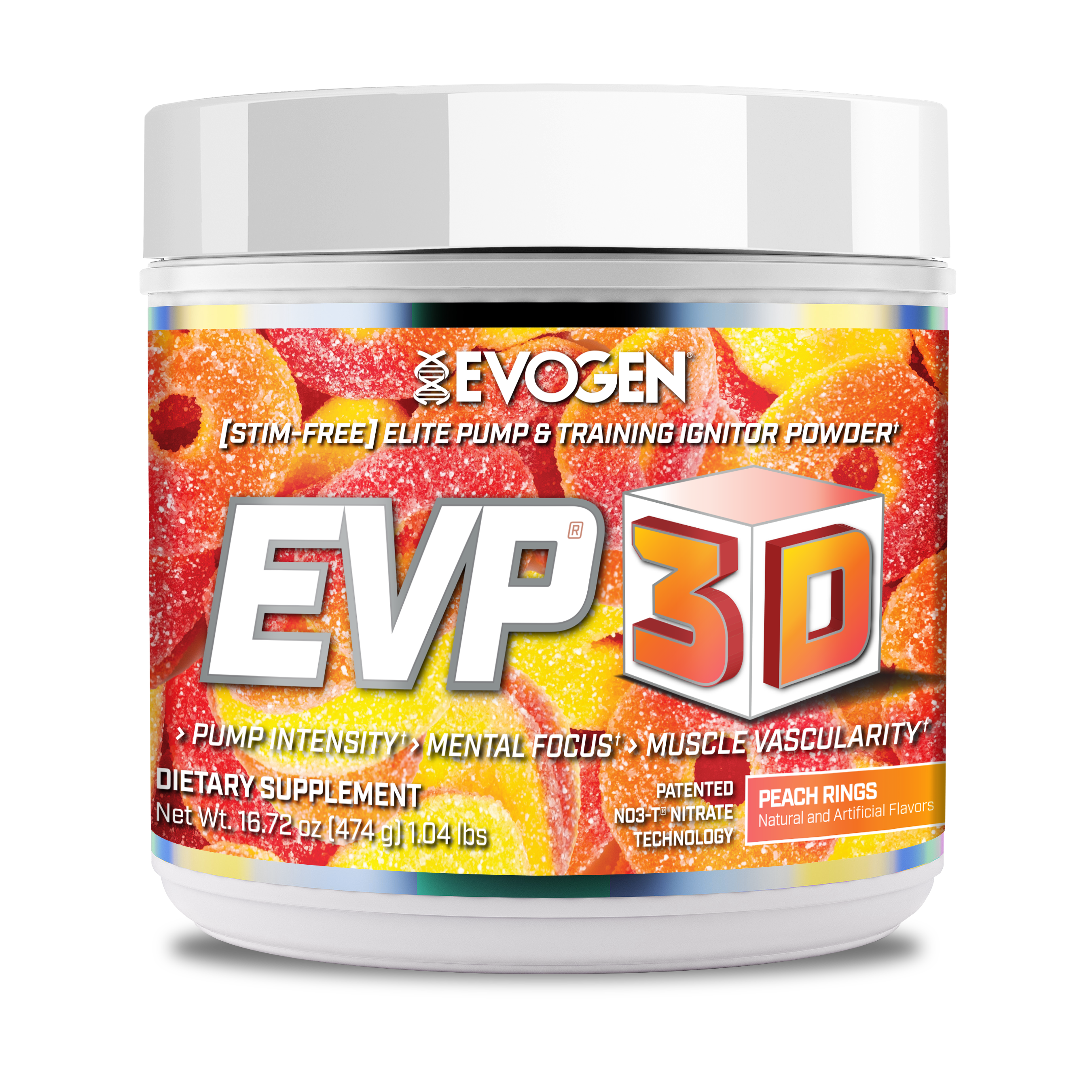 Pre-Workout fara Cafeina, Evogen, EVP 3D, 20/40 serviri