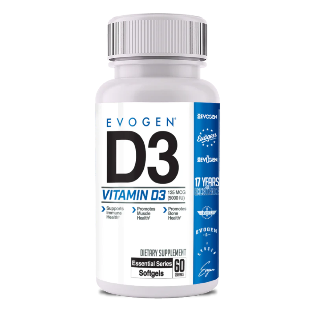 Vitamina D3, Evogen, Vitamin D3 5000 IU, 60 Softgels