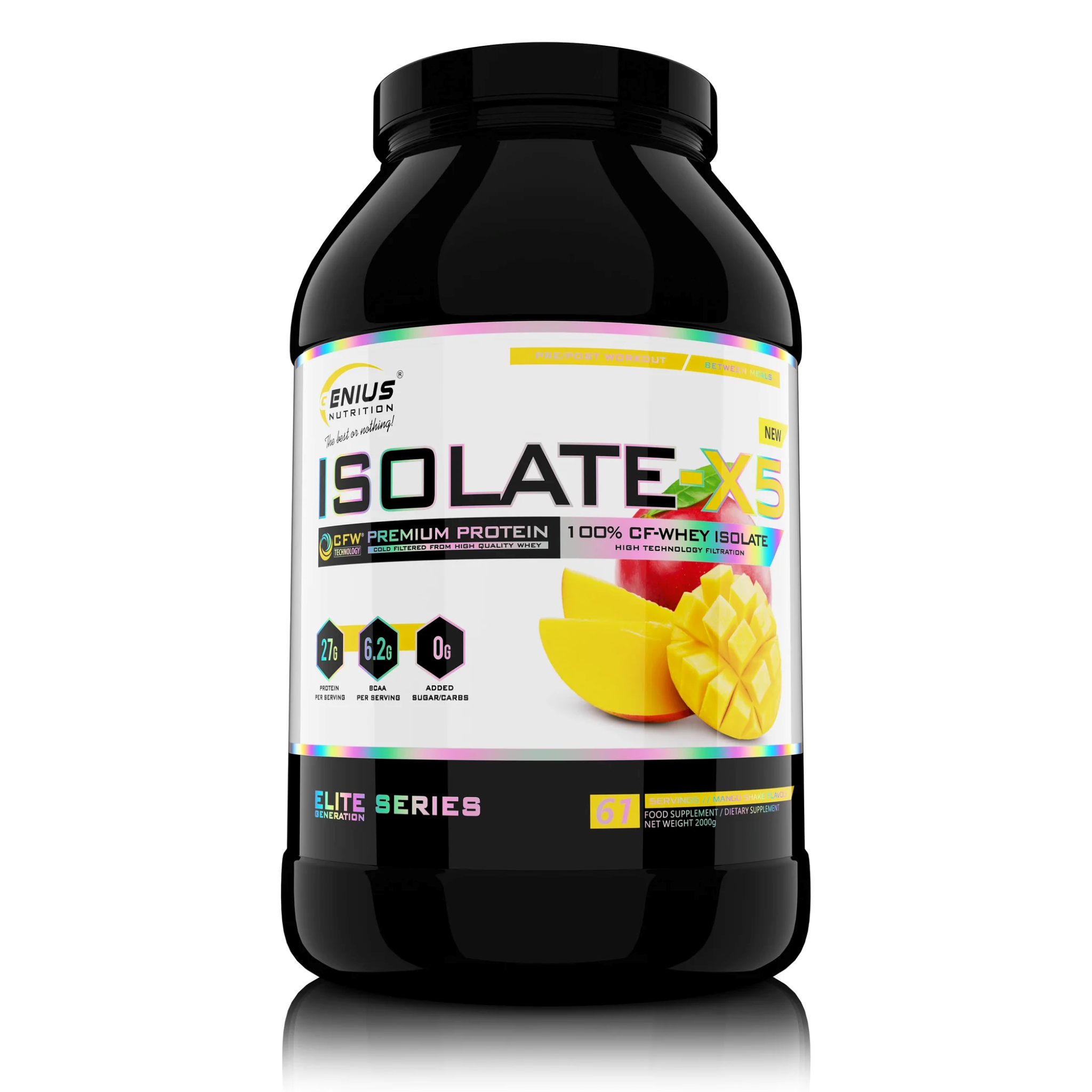 Proteina din Zer Izolata, Genius Nutrition, Isolate-X5, 2000g