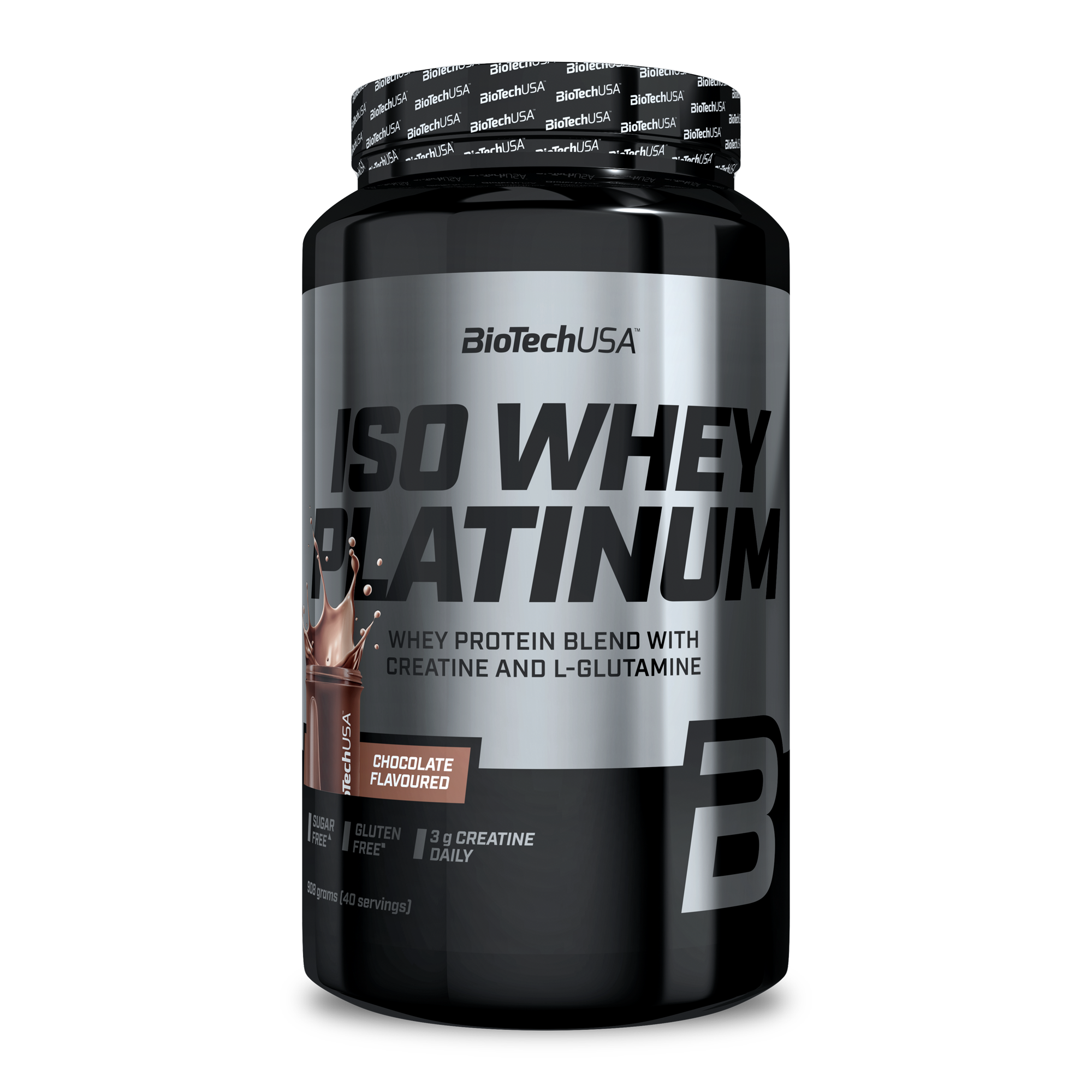 Proteina din Zer Izolat, BioTechUSA, Iso Whey Platinum, 908g Chocolate