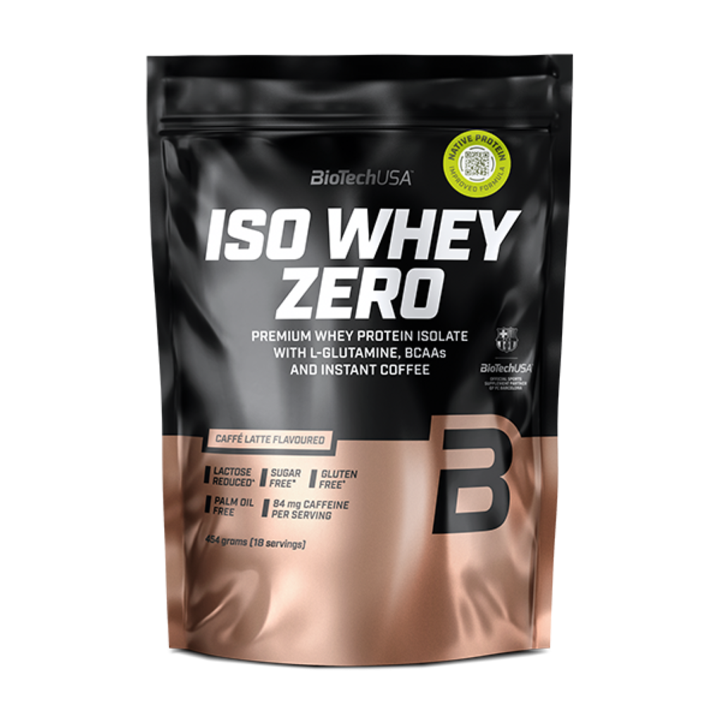 Proteina din Zer Izolat, Continut Scazut de Lactoza, BioTechUSA, Iso Whey Zero Lactose Reduced, 454g