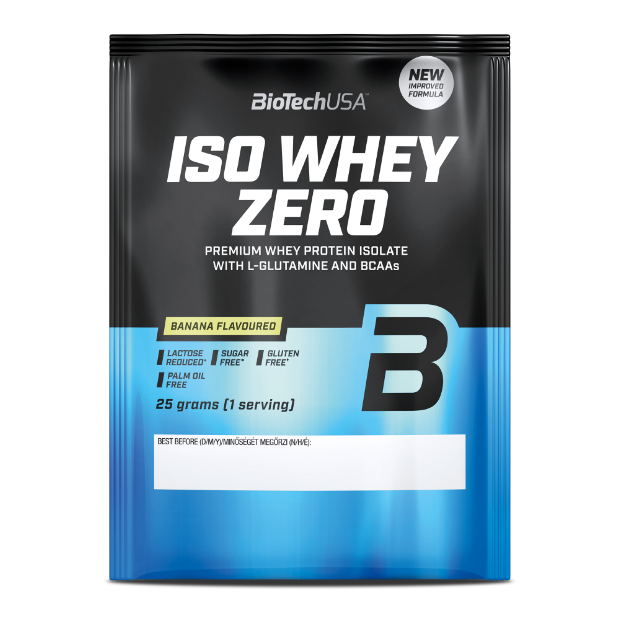 Proteină din Zer Izolat cu Conținut Scăzut de Lactoză, BioTechUSA Iso Whey Zero Lactose Reduced, 25g