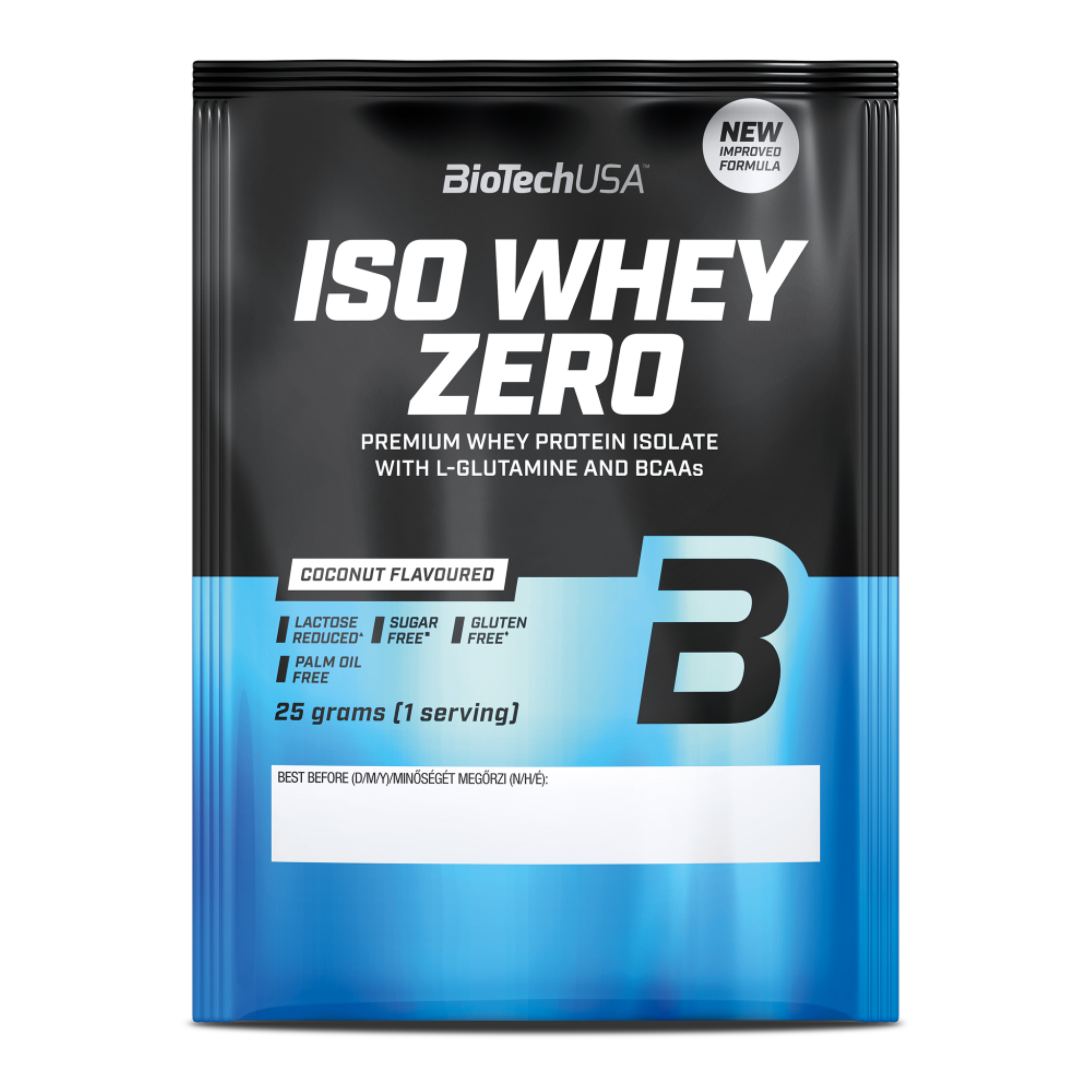 Proteină din Zer Izolat cu Conținut Scăzut de Lactoză, BioTechUSA Iso Whey Zero Lactose Reduced, 25g