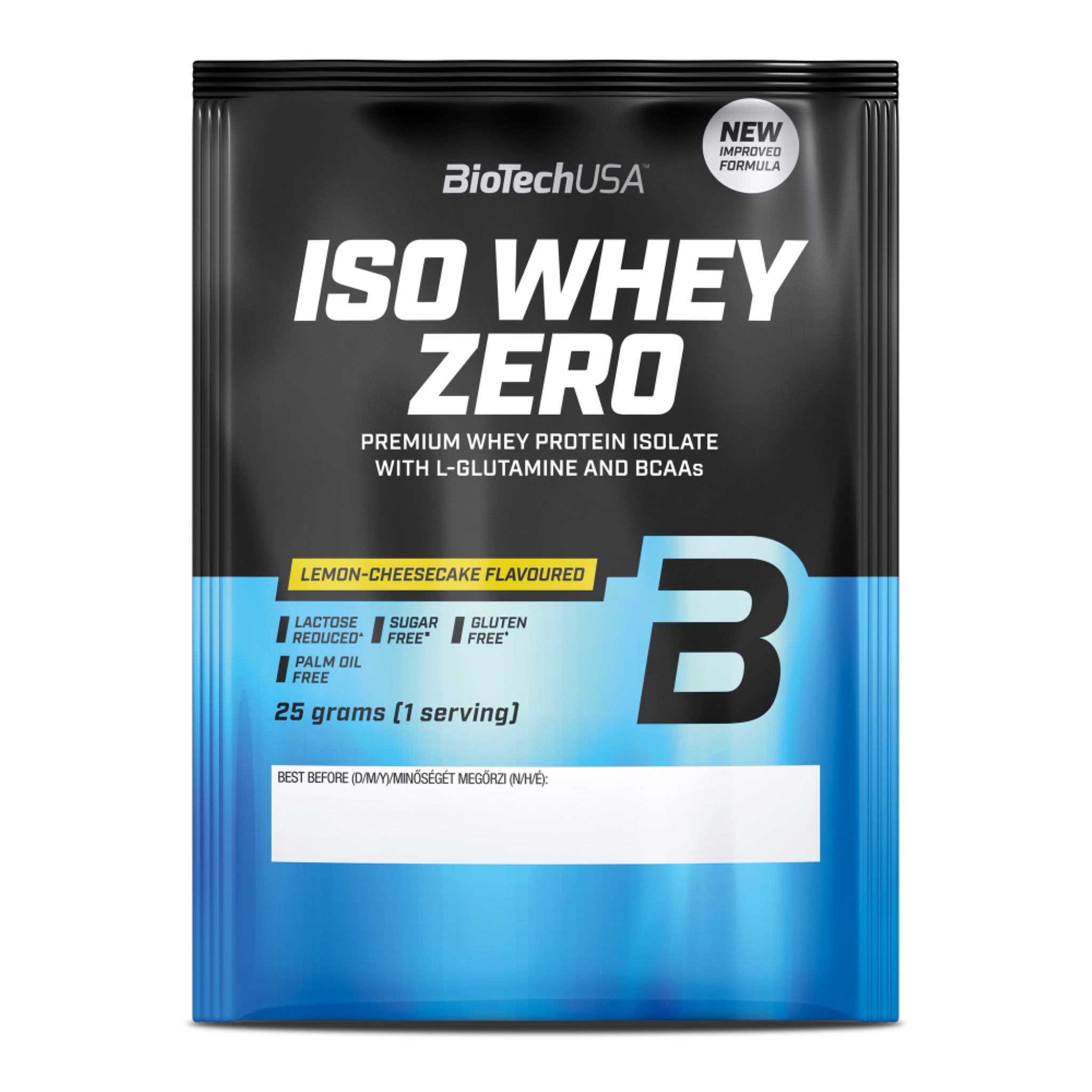 Proteină din Zer Izolat, Conținut Scăzut de Lactoză, BioTechUSA, Iso Whey Zero, Lactose Reduced, 25g