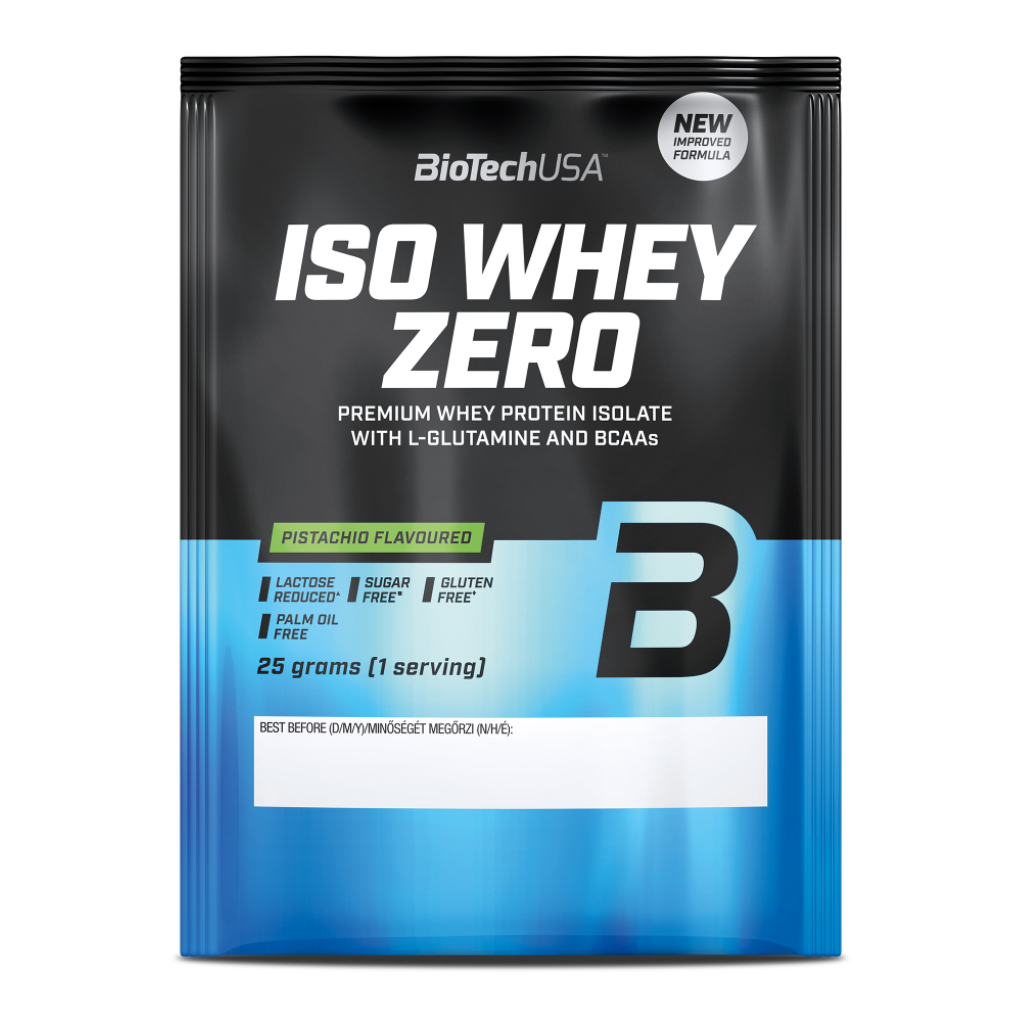 Proteină din Zer Izolat cu Conținut Scăzut de Lactoză, BioTechUSA Iso Whey Zero Lactose Reduced, 25g