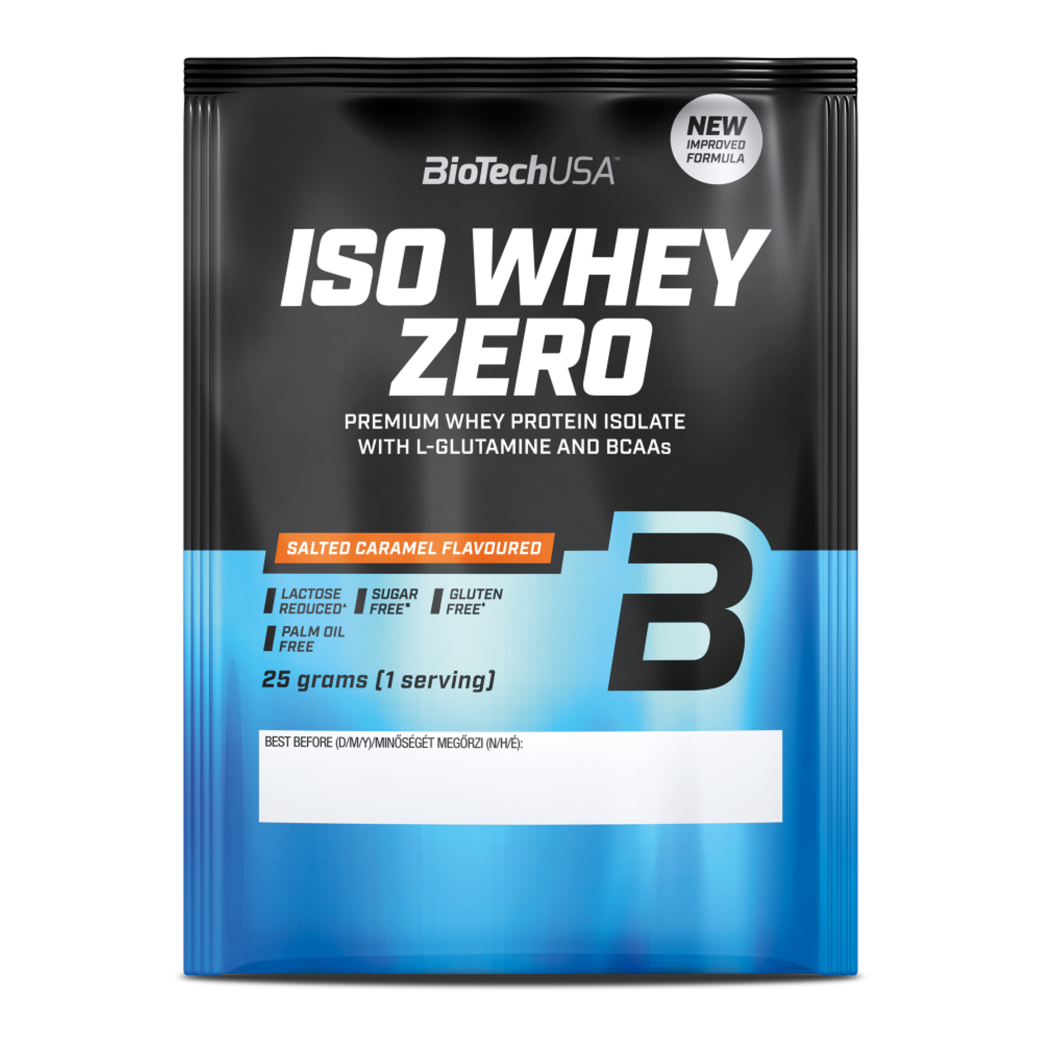 Proteină din Zer Izolat cu Conținut Scăzut de Lactoză, BioTechUSA Iso Whey Zero Lactose Reduced, 25g