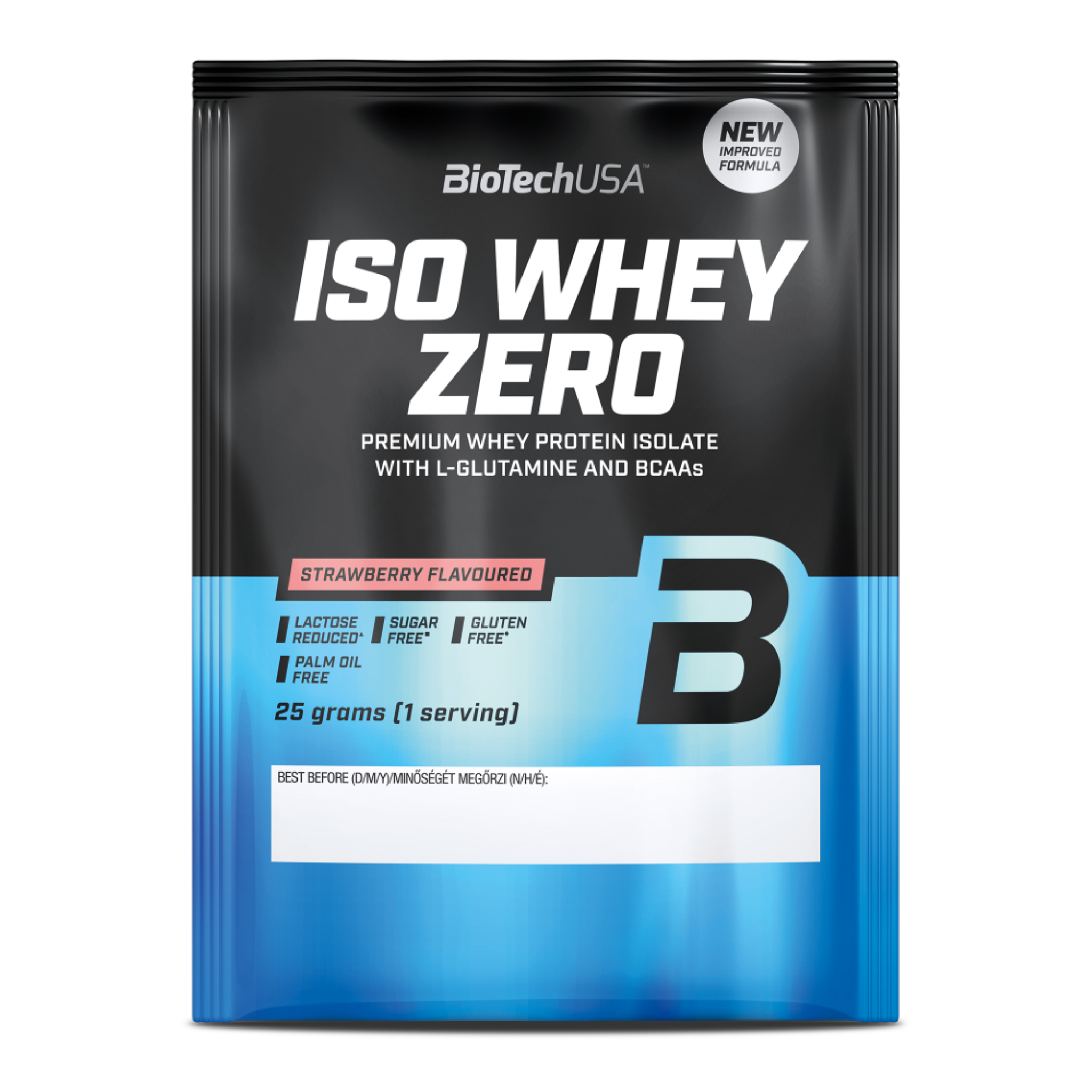 Proteină din Zer Izolat, Conținut Scăzut de Lactoză, BioTechUSA, Iso Whey Zero, Lactose Reduced, 25g