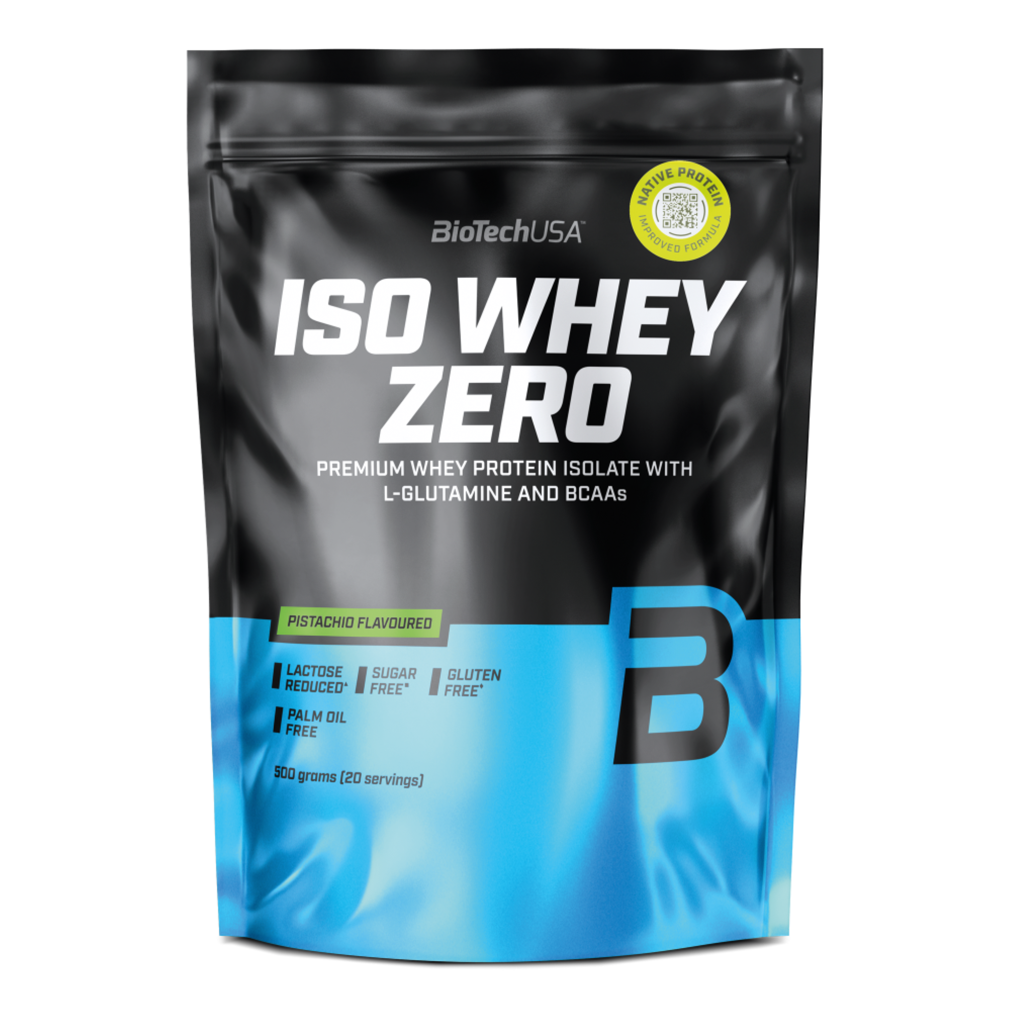 BioTechUSA Iso Whey Zero Lactose Reduced, Proteină din Zer Izolat cu Conținut Scăzut de Lactoză, 500g