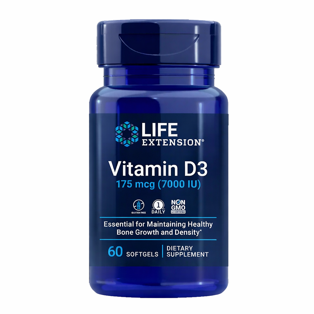 Vitamina D3, Life Extension, Vitamin D3 7000IU, 60 Softgels