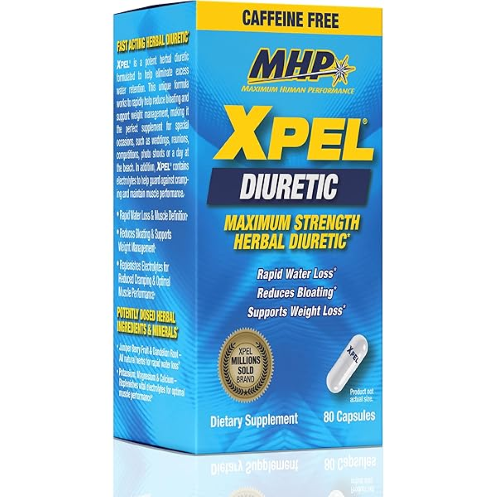 Diuretic fara Cafeina, MHP, Xpel Diuretic Caffeine Free, 80 Capsules