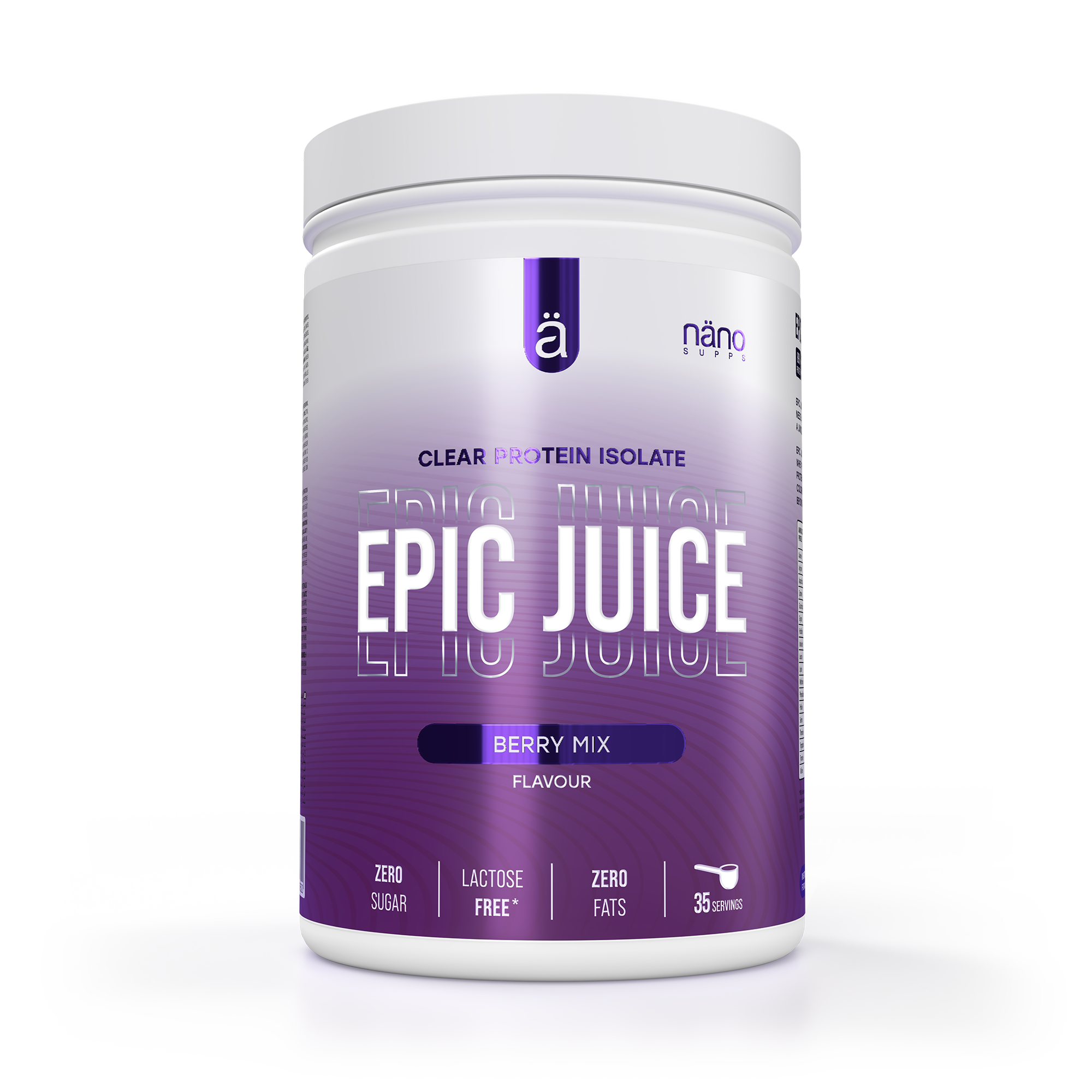 Proteina Izolata Clear, Nanosupps, Epic Juice, Clear Protein Isolate, 875g