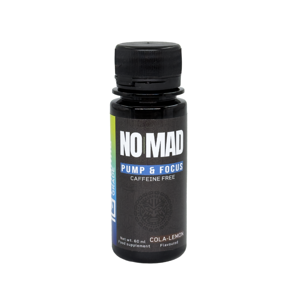 Pre-Workout Fara Cafeina Shot, Pharma Grade, NOMAD Pump & Focus Shot, 60ml