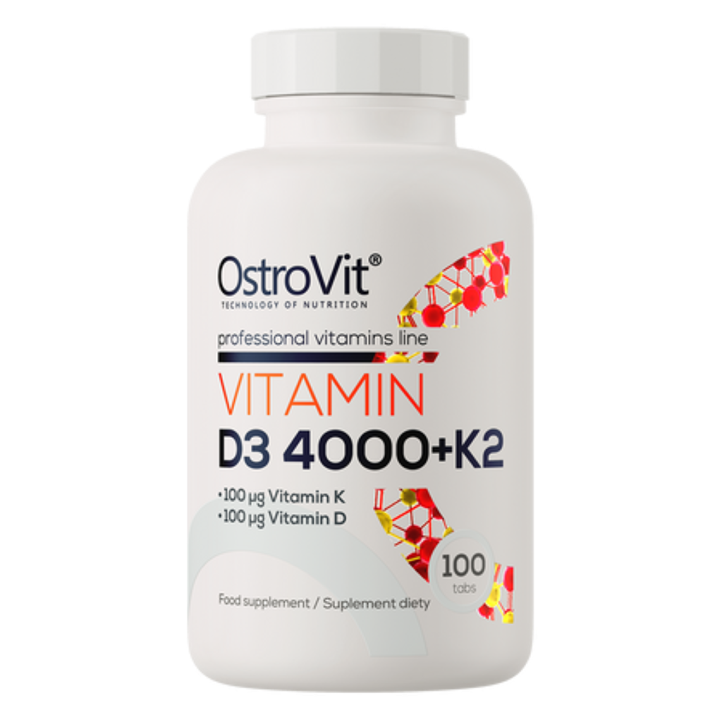 Vitamina D3 + K2, OstroVit, Vitamin D3 4000 + K2, 100 Tablete