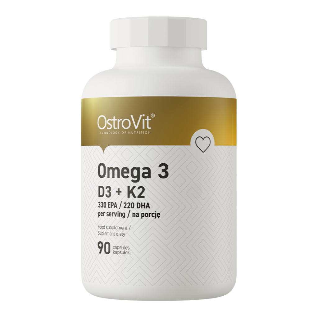 Acizi Grasi, OstroVit, Omega 3 & D3 + K2, 90 Capsule