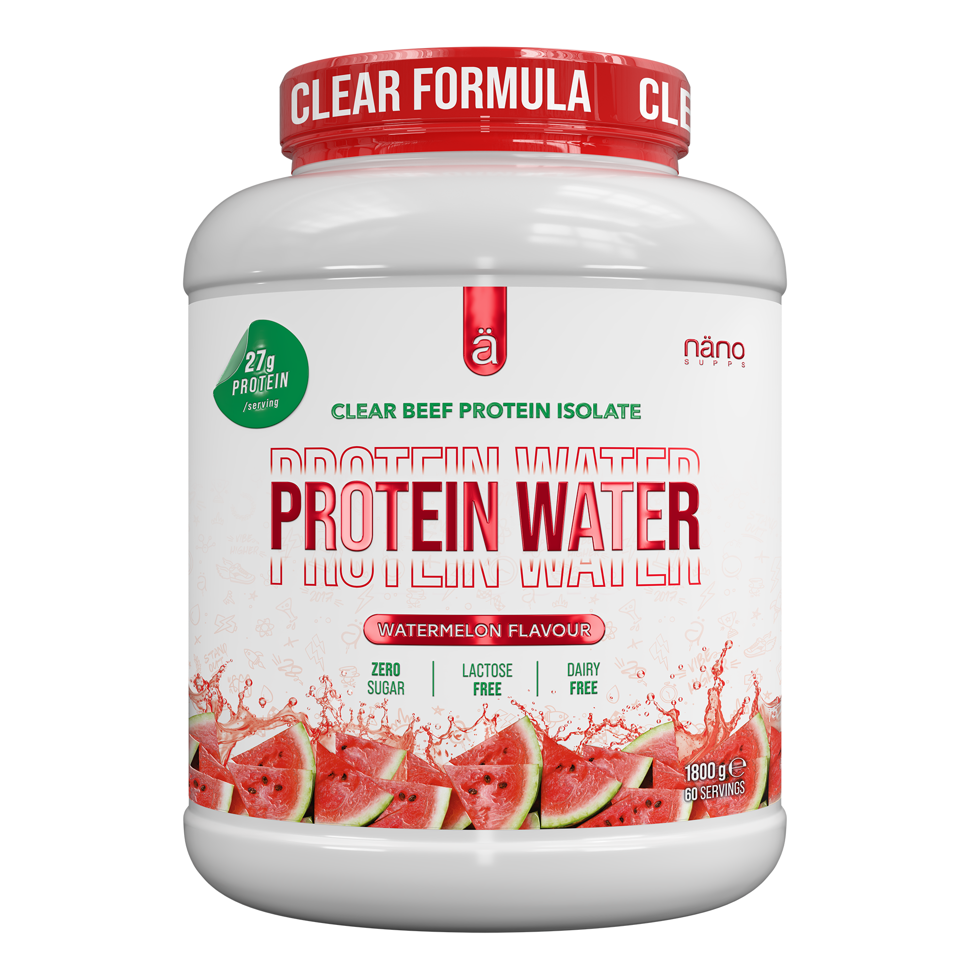 Proteina din Vita Isolate Clear, Nanosupps, Protein Water, 1800g