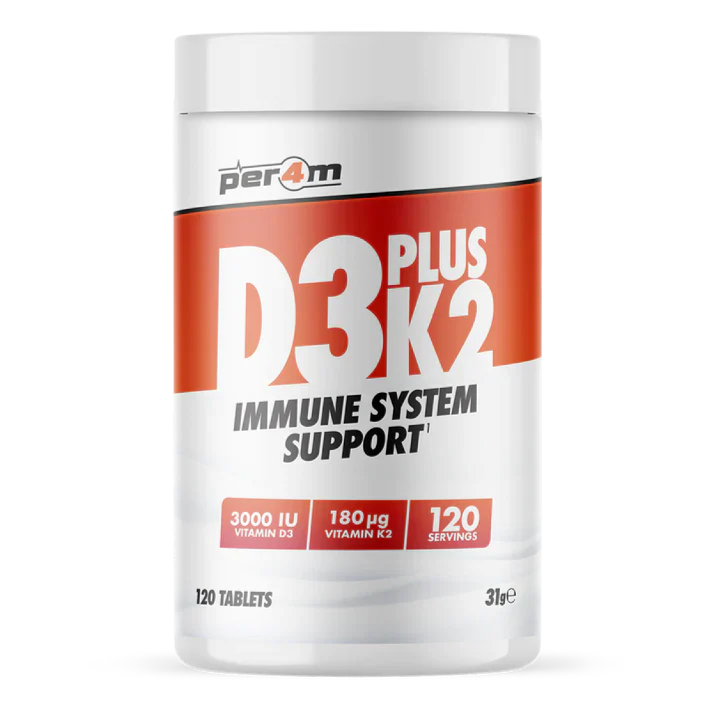 Vitamina D3 + K2, Per4m, D3 Plus K2, 120 Tablete