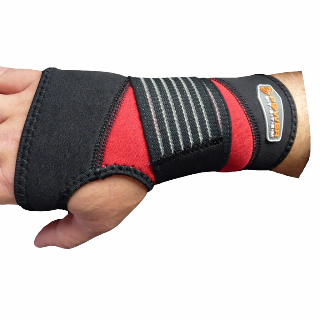 Suport din Neopren pentru Încheietură, Power System, Neo Wrist Support, Red/Black