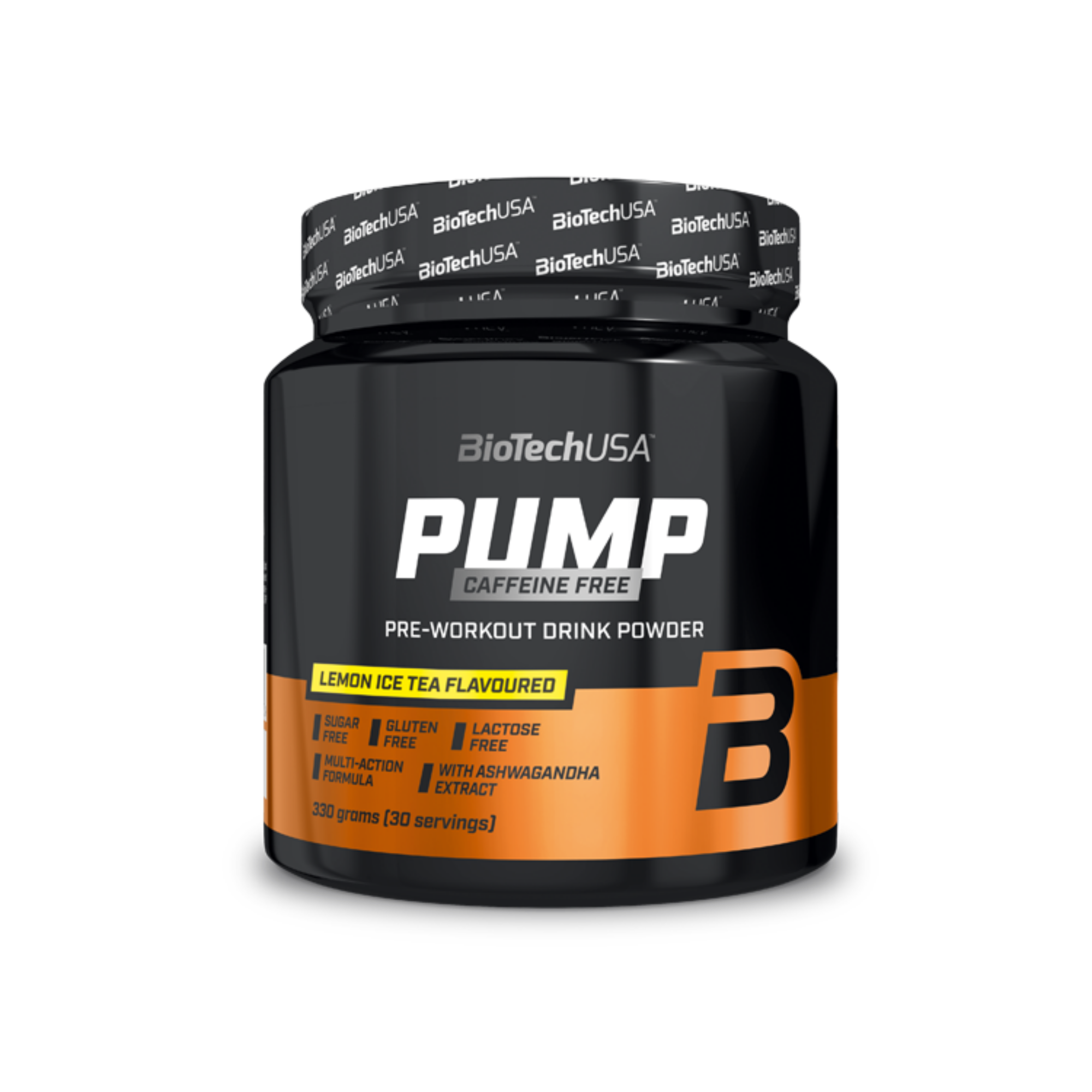 Pre-Workout Fara Caffeina, BioTechUSA, Pump Caffeine Free, 330g, Lemon Ice Tea