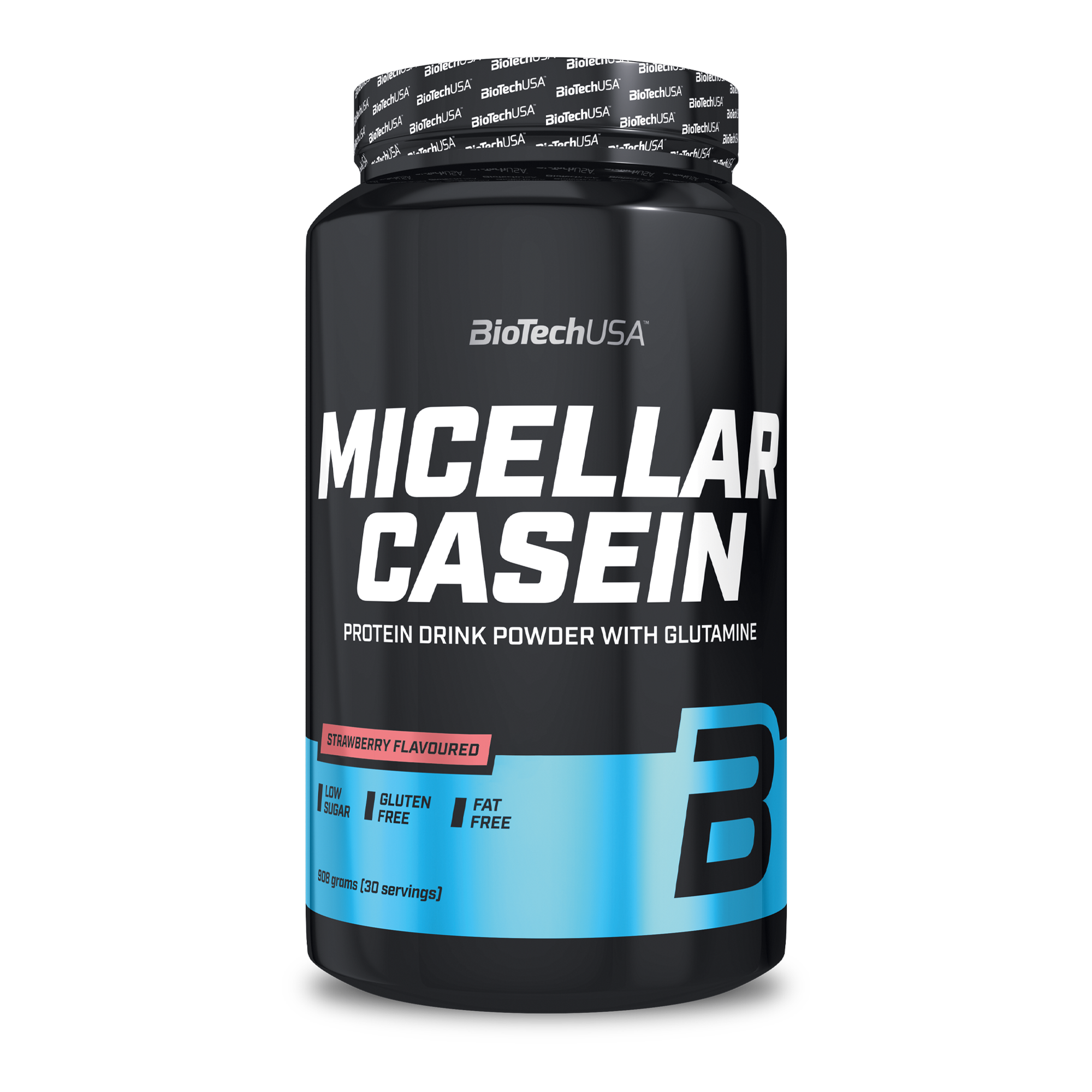 Proteina Cazeina Micelara, BioTechUSA, Micellar Casein, 908g, Strawberry
