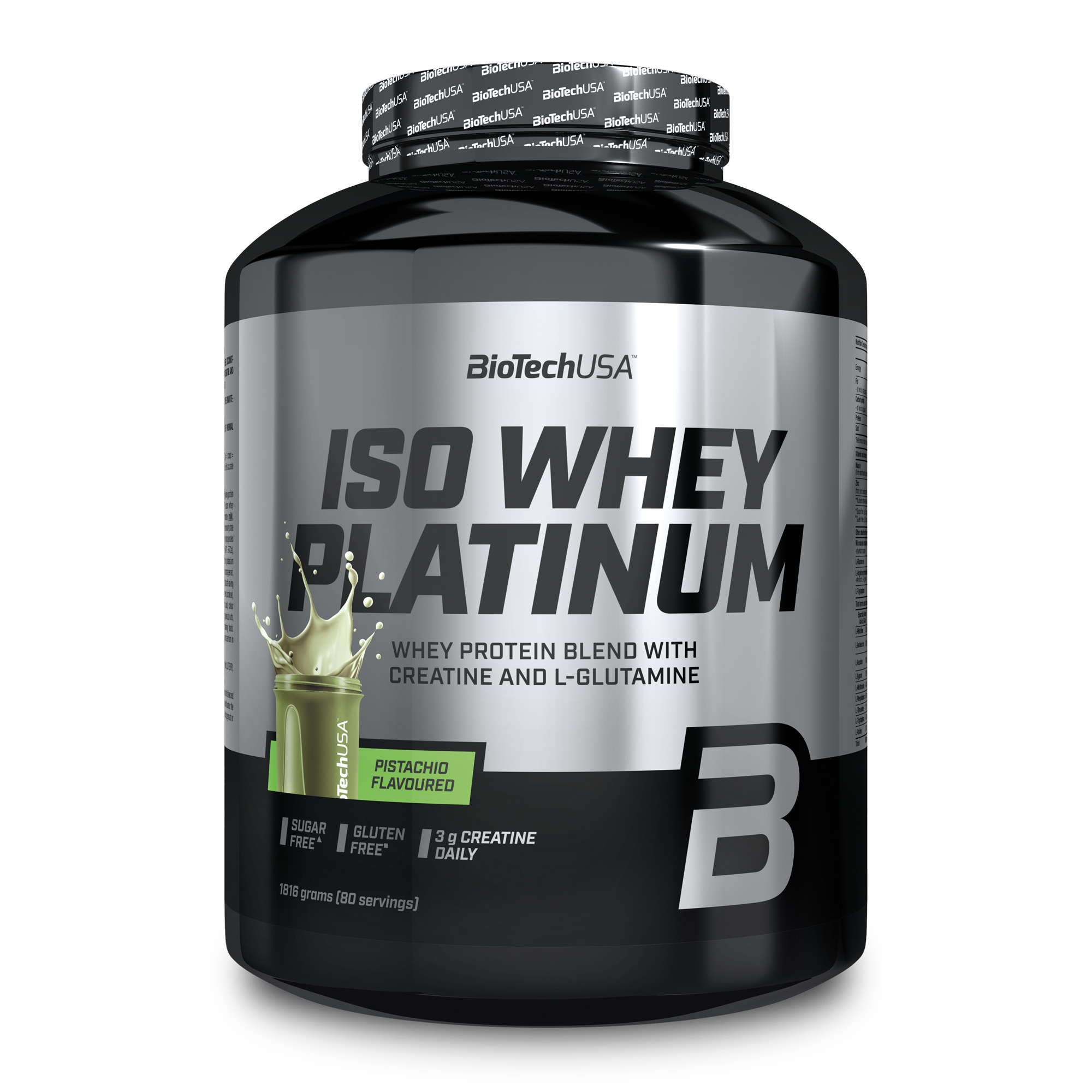 Proteina din Zer Izolat, BioTechUSA, Iso Whey Platinum, 1816g Pistachio