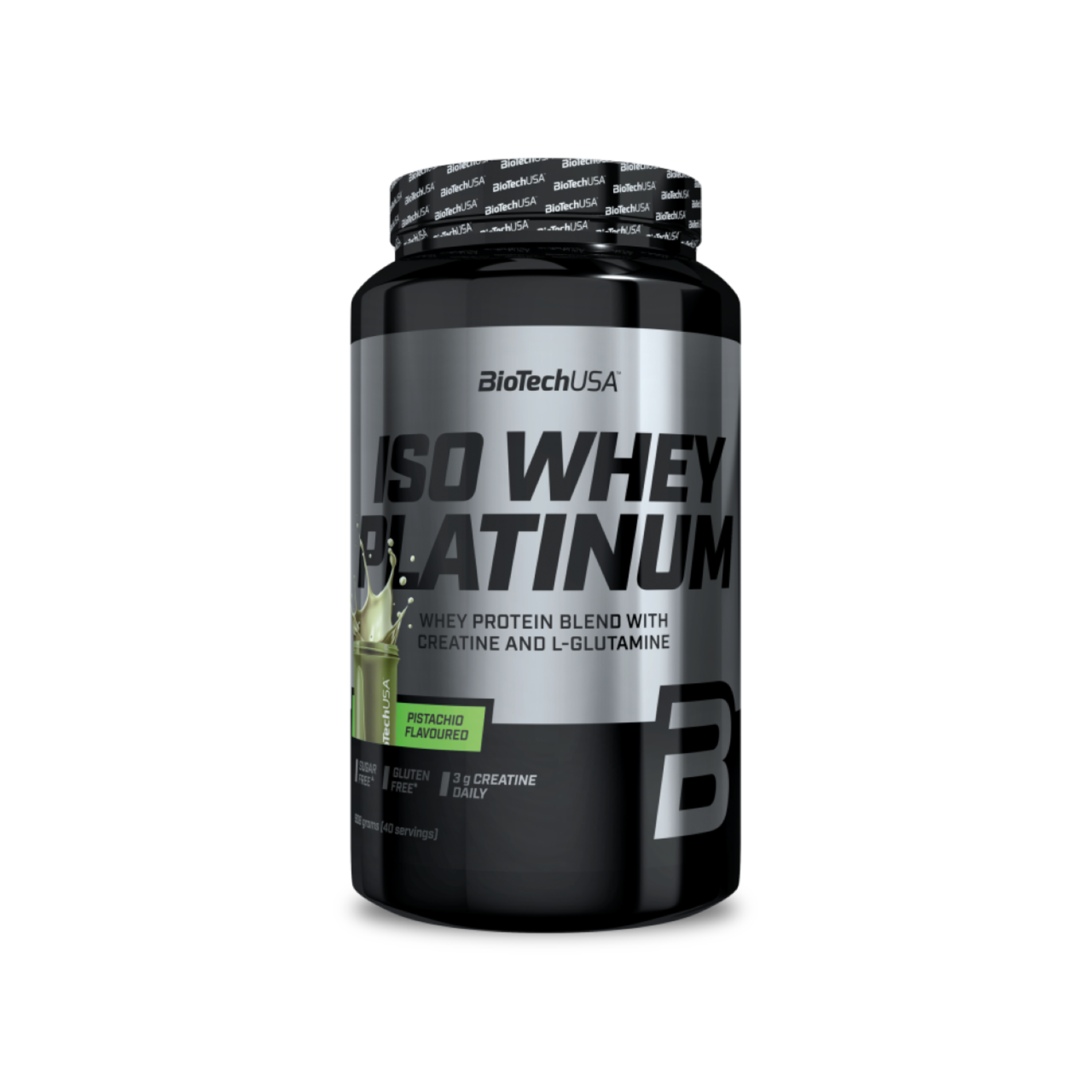 Proteina din Zer Izolat, BioTechUSA, Iso Whey Platinum, 908g, Pistachio