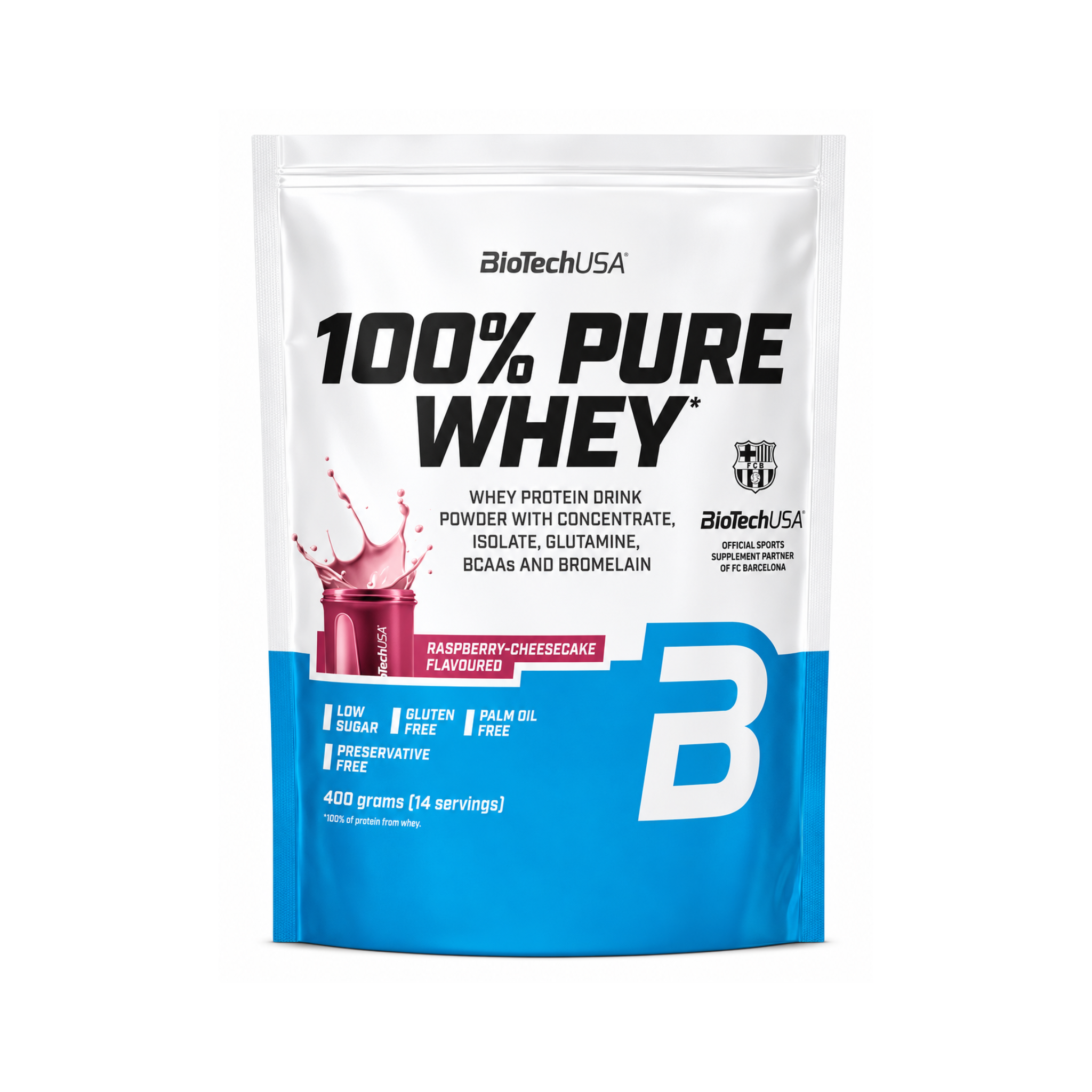 ProteinadinZer_BioTechUSA_100_PureWhey_400g_RaspberryCheeseCAke