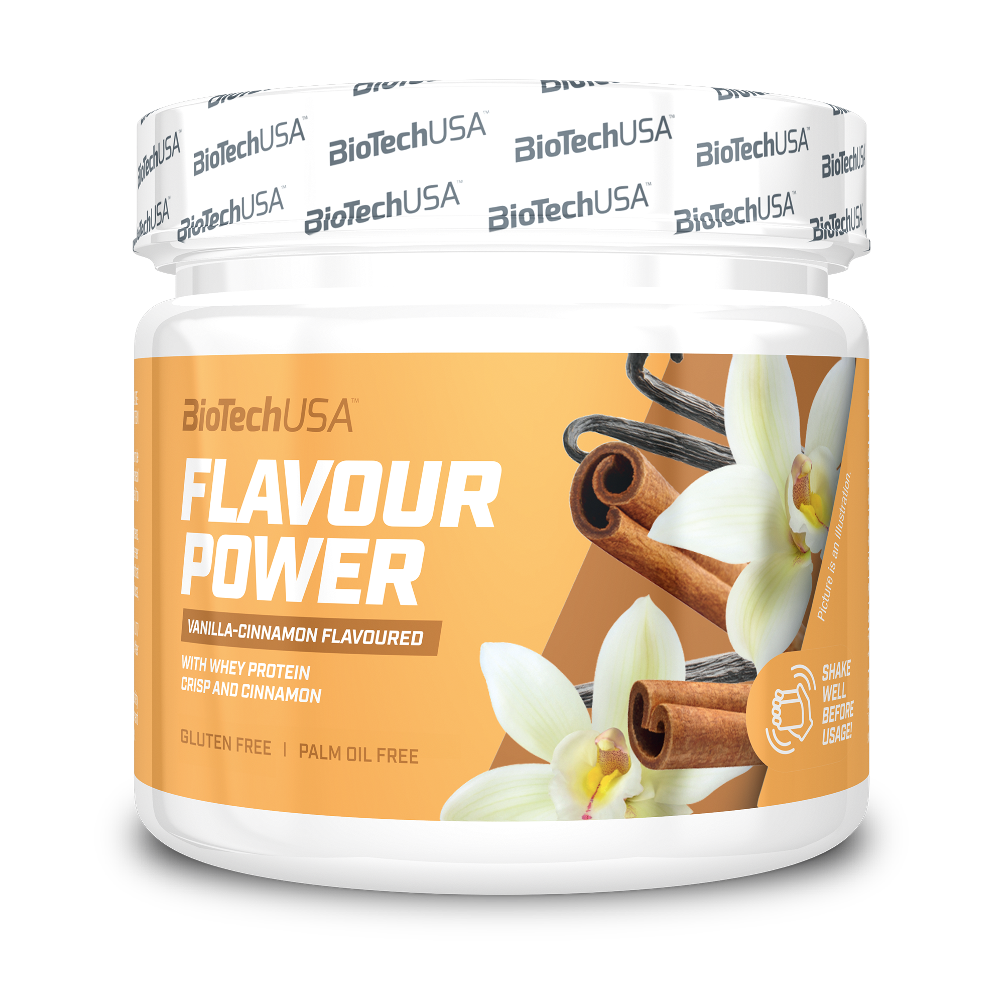 Pudra cu Indulcitor, BioTechUSA, Flavour Power, 160g, Vanilla Cinnamon